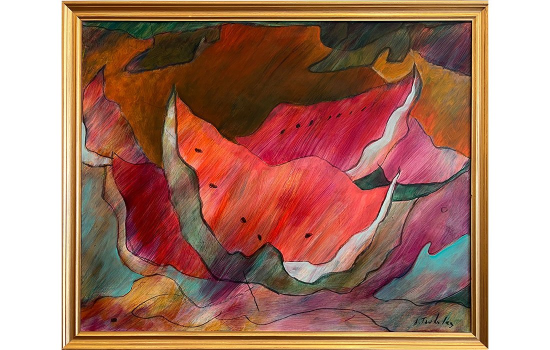  Watermelon Rage, 1993 Oil on canvas. 27 x 33 inches 