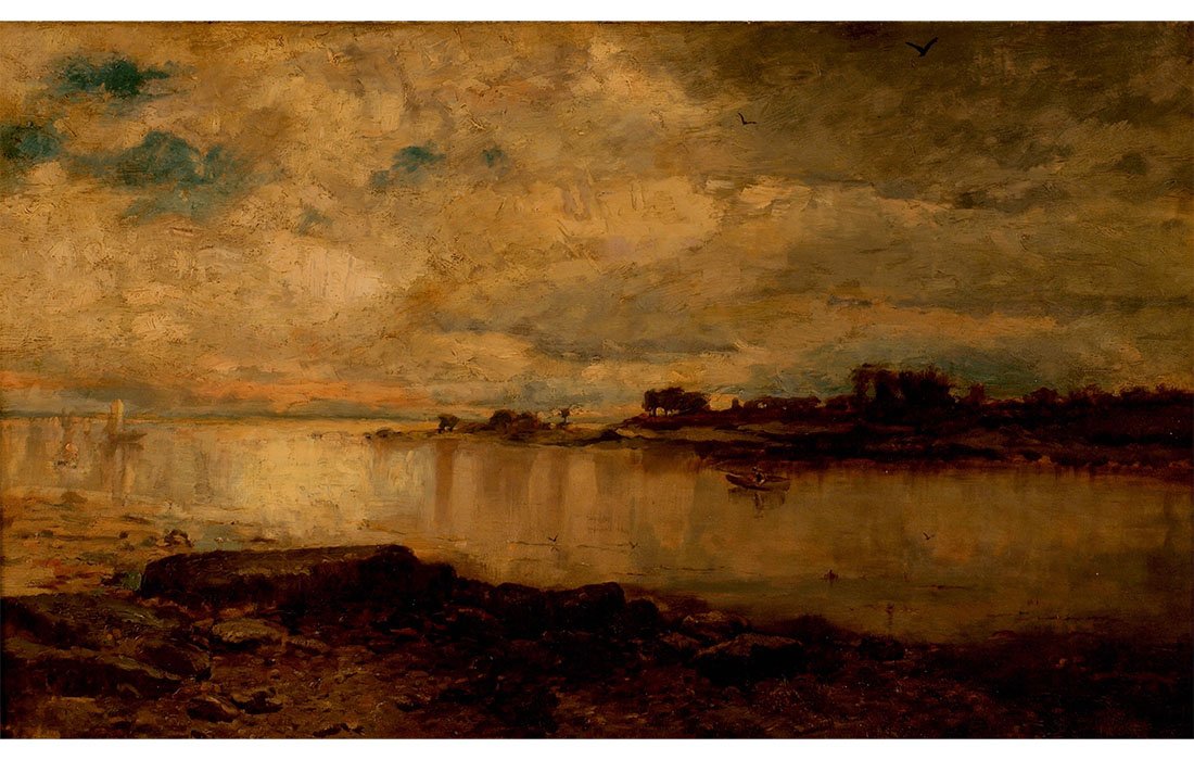  Edward Mitchell Bannister Doryman, ca. 1885 Oil on canvas 21 1/4" x 35 3/8" 