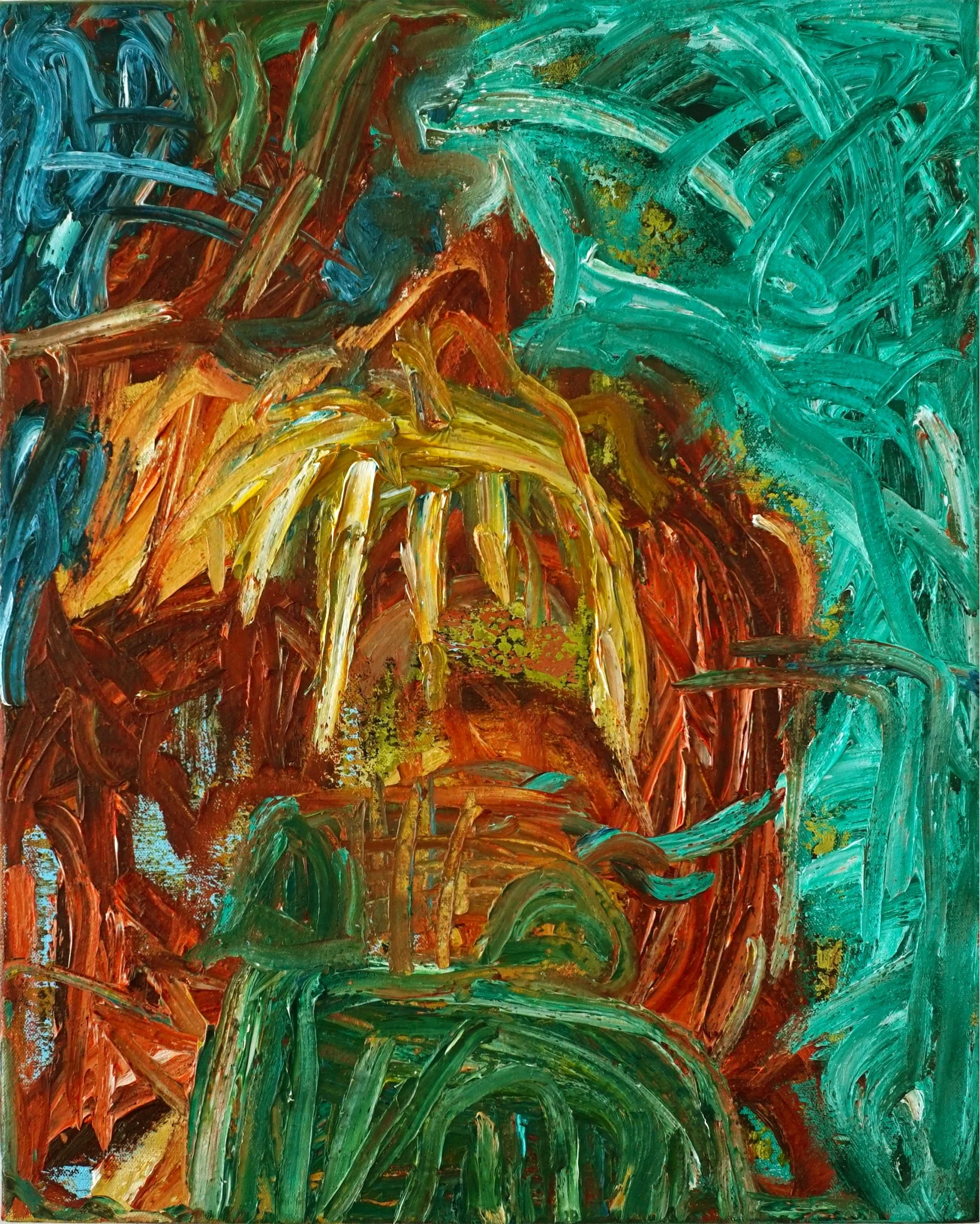 The Escape, 2025 Oil and acrylic on canvas. 19 3/4" x 15 3/4”