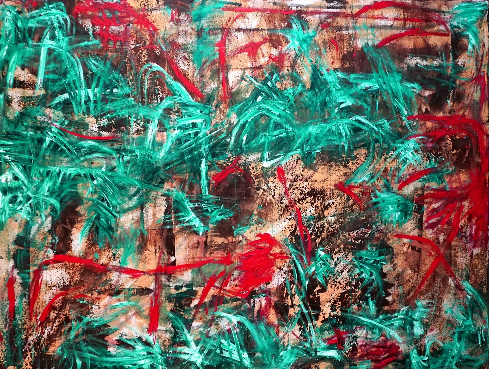 The Hierophant, 2025 Oil, oil stick and acrylic on canvas. 83” x 63”