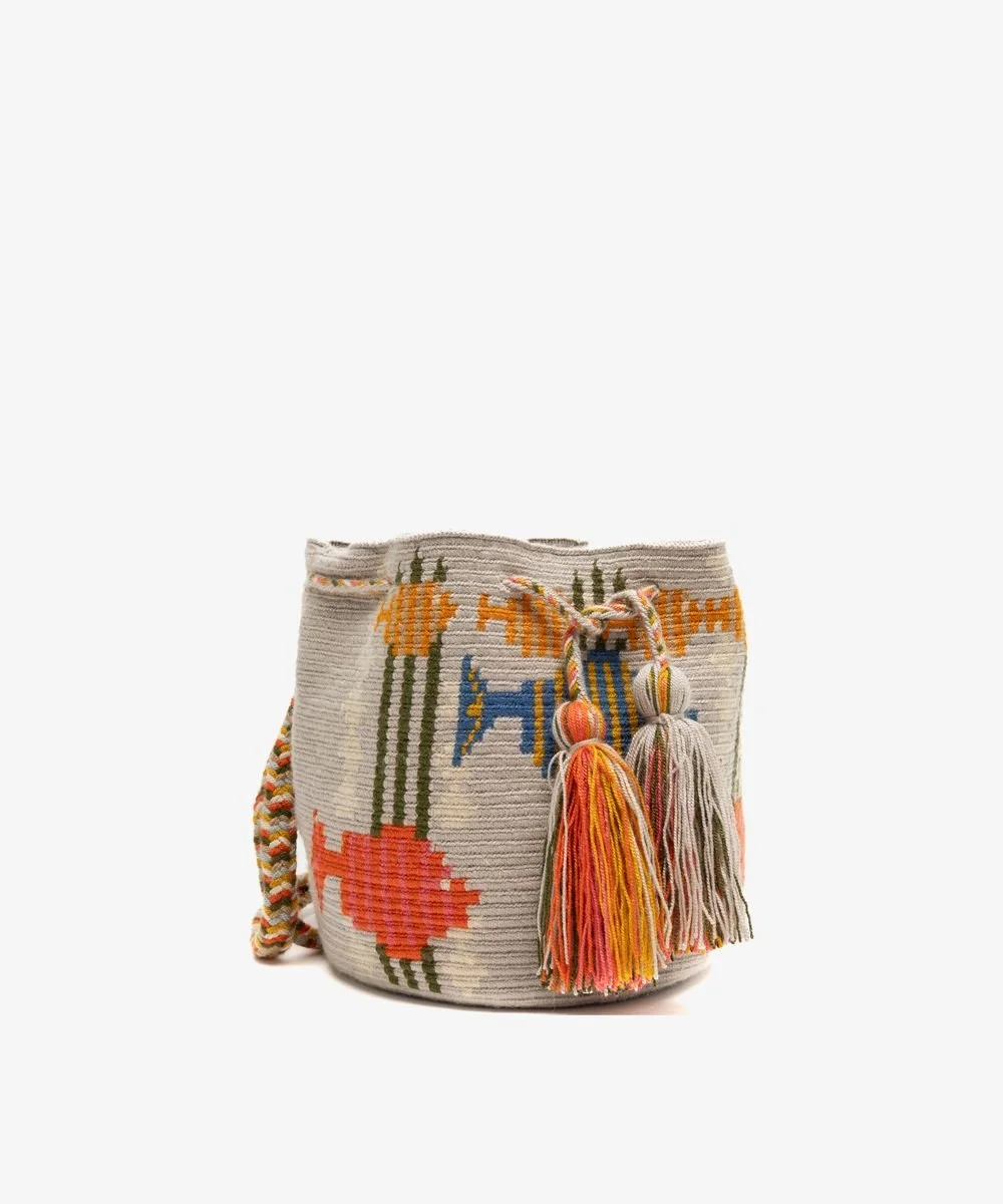 Guanabana - Crossbody Bag M CEPHEUS beige & green