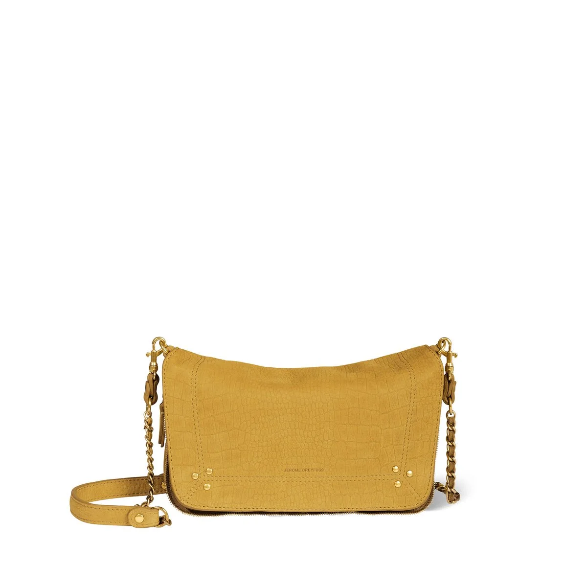 Jérôme Dreyfuss - BOBI S taurillon imprimé Croco Moutarde