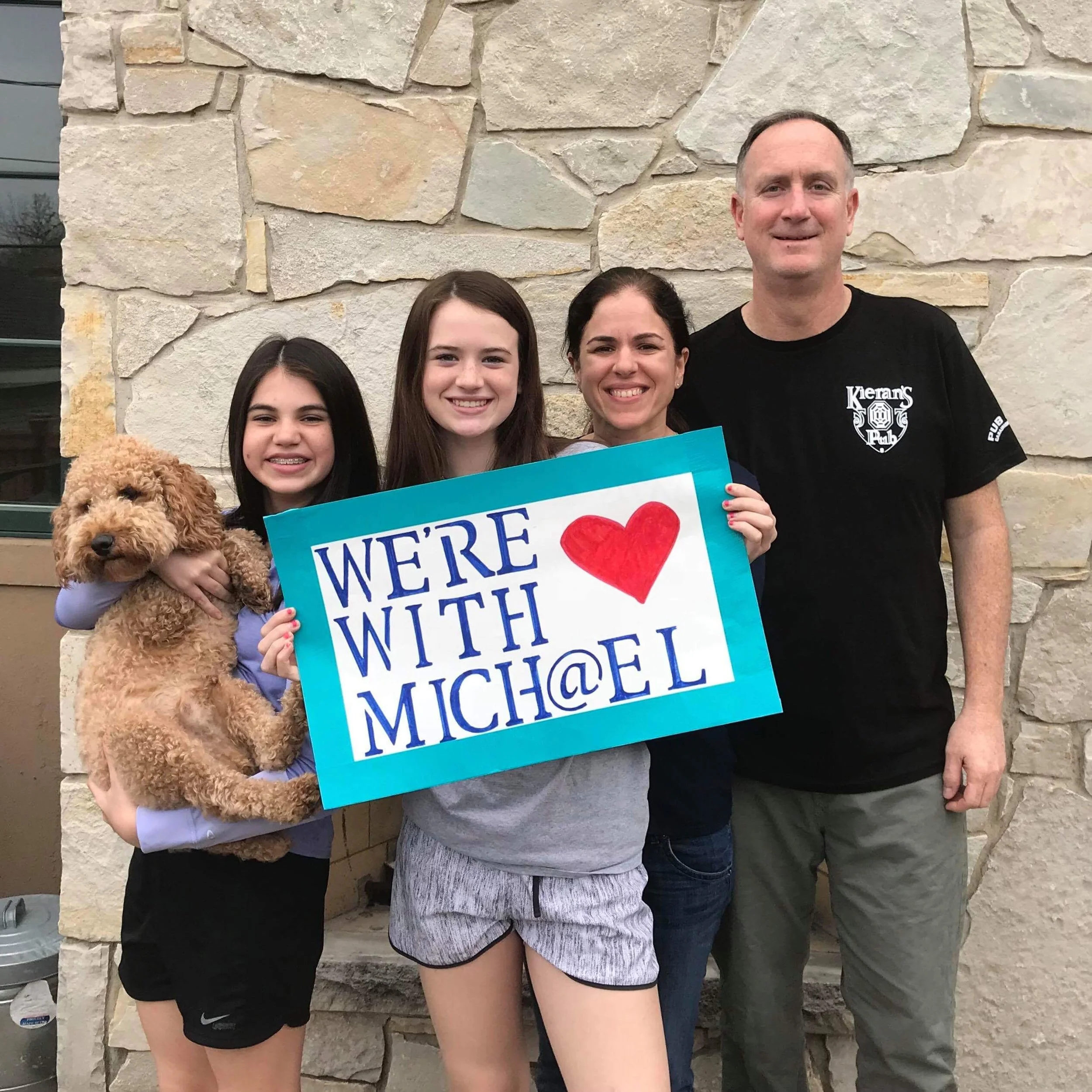 Kellys are with Michael