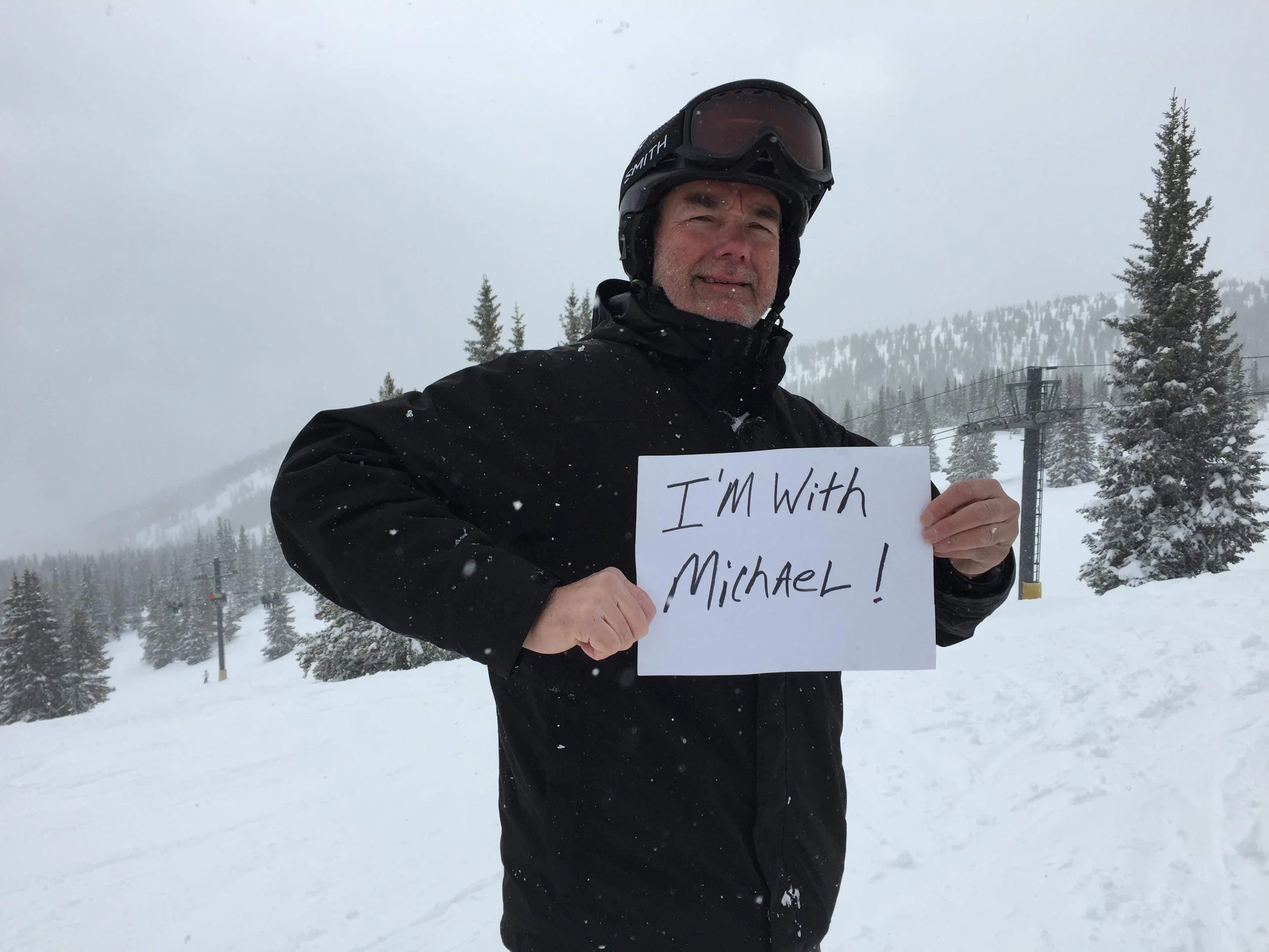 Skiing with Michael!