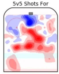 Heat Map courtesy of Micah Blake McCurdy's website HockeyViz (https://hockeyviz.com)