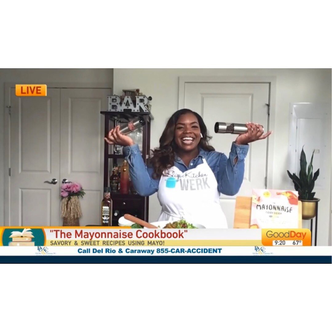 Started the week with a live cooking demo to promote my cookbook on @GoodDaySac 🙌🏾🙏🏾 Thank you so much for having me! 

Links to order a copy and to watch the segment are in my bio - Happy cooking!

#SlightKitchenWerk #GodIsGood