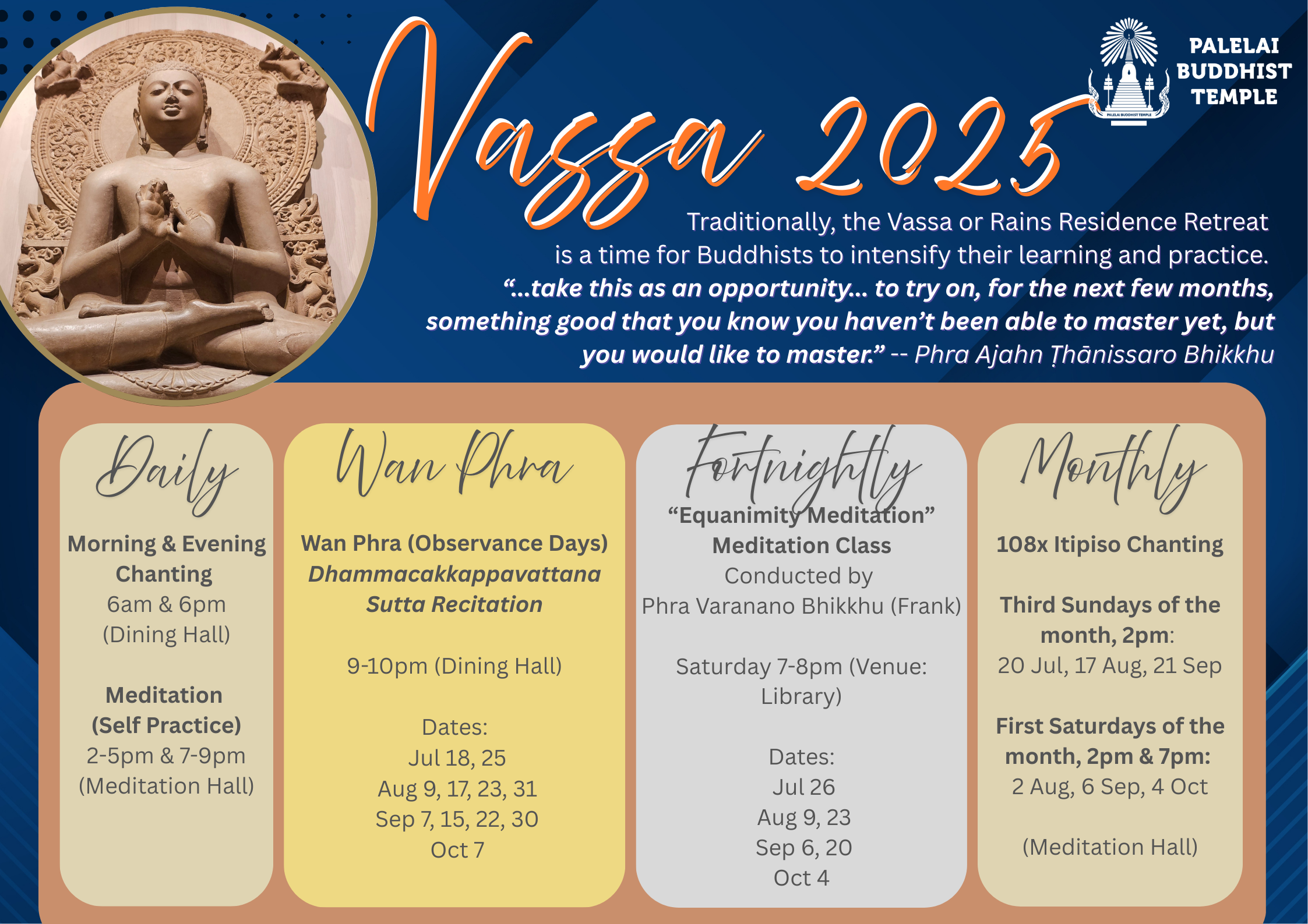 Vassa 2025 — Palelai Buddhist Temple