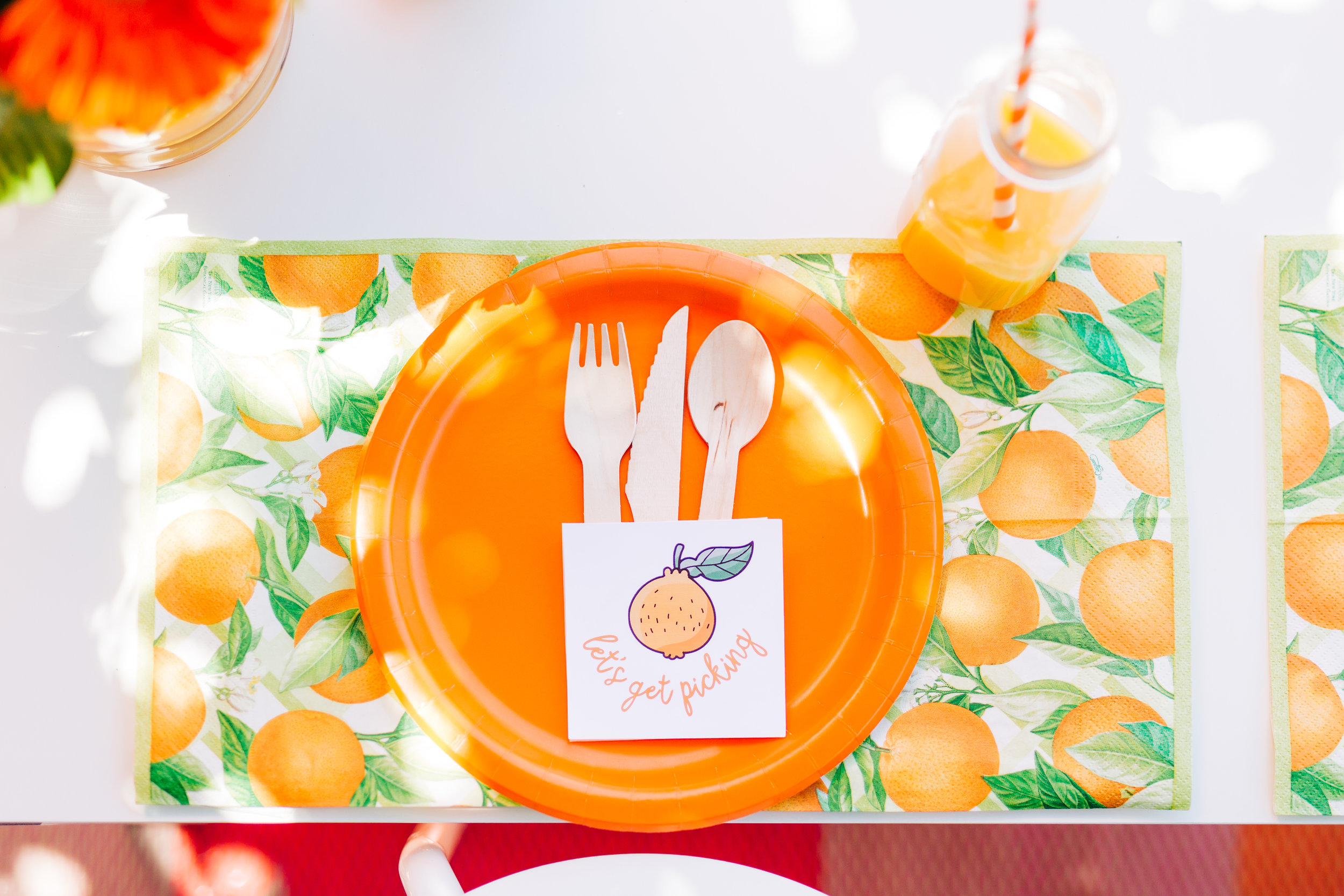 Orange picking party table setting. Citrus birthday party 4.jpg