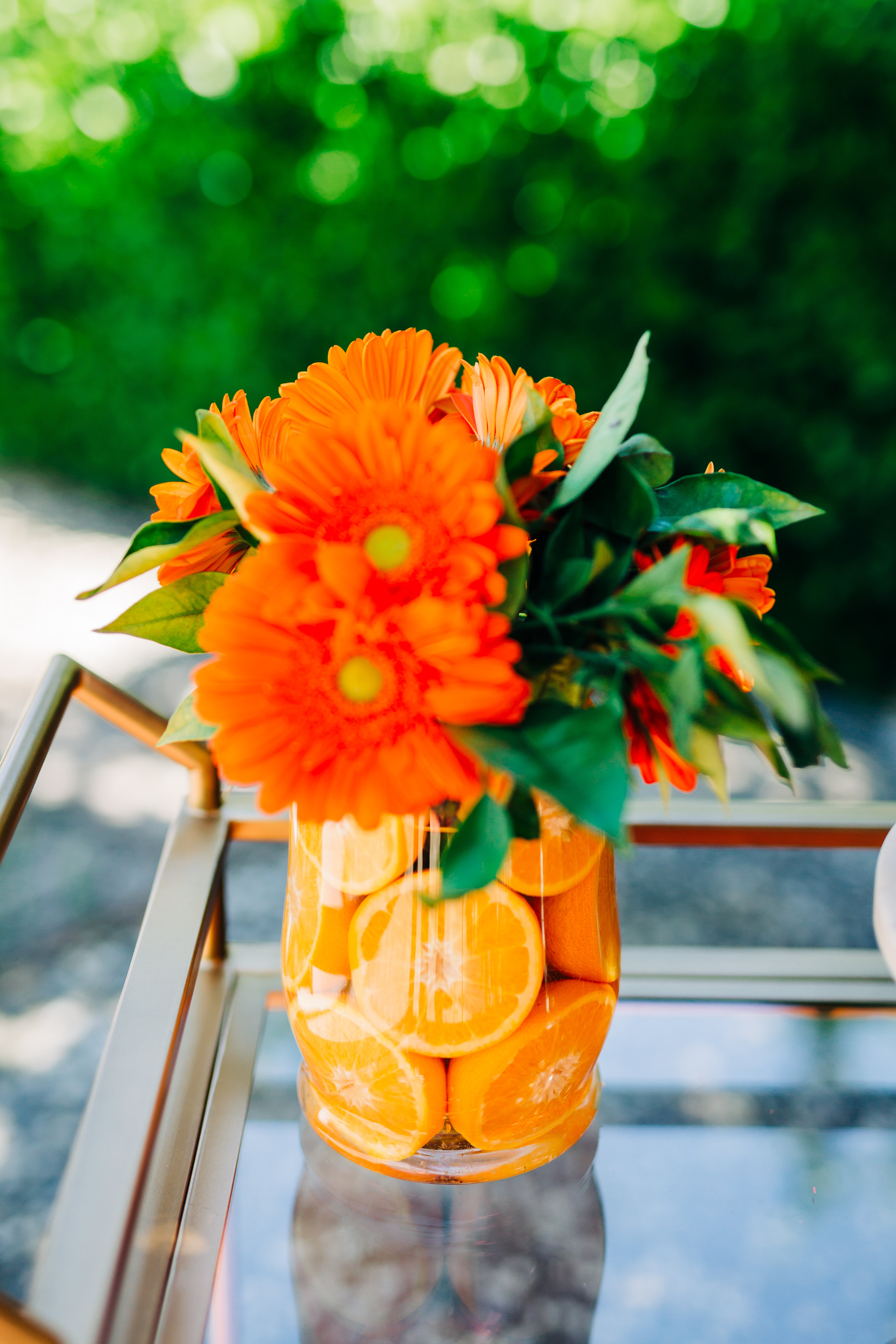 DIY Orange Floral Arrangements — Fun and confetti