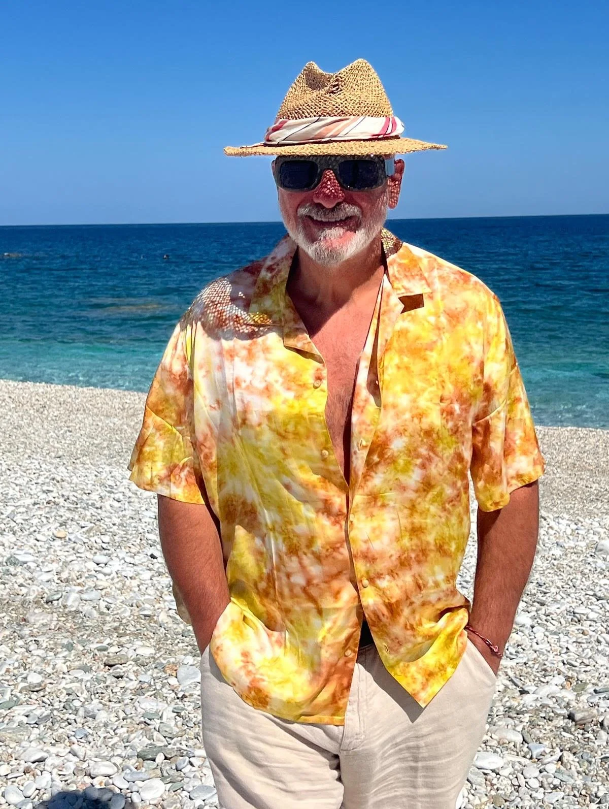 Sun, sea, and style ✨ Architect @rado_iliev_architect in Greece wearing our ZIN shirt - a perfect match for summer days by the water. 🌊

Together, we&rsquo;ve been bringing to life Casa Origin, our villa project in the heart of Ubud, Bali. Set betwe