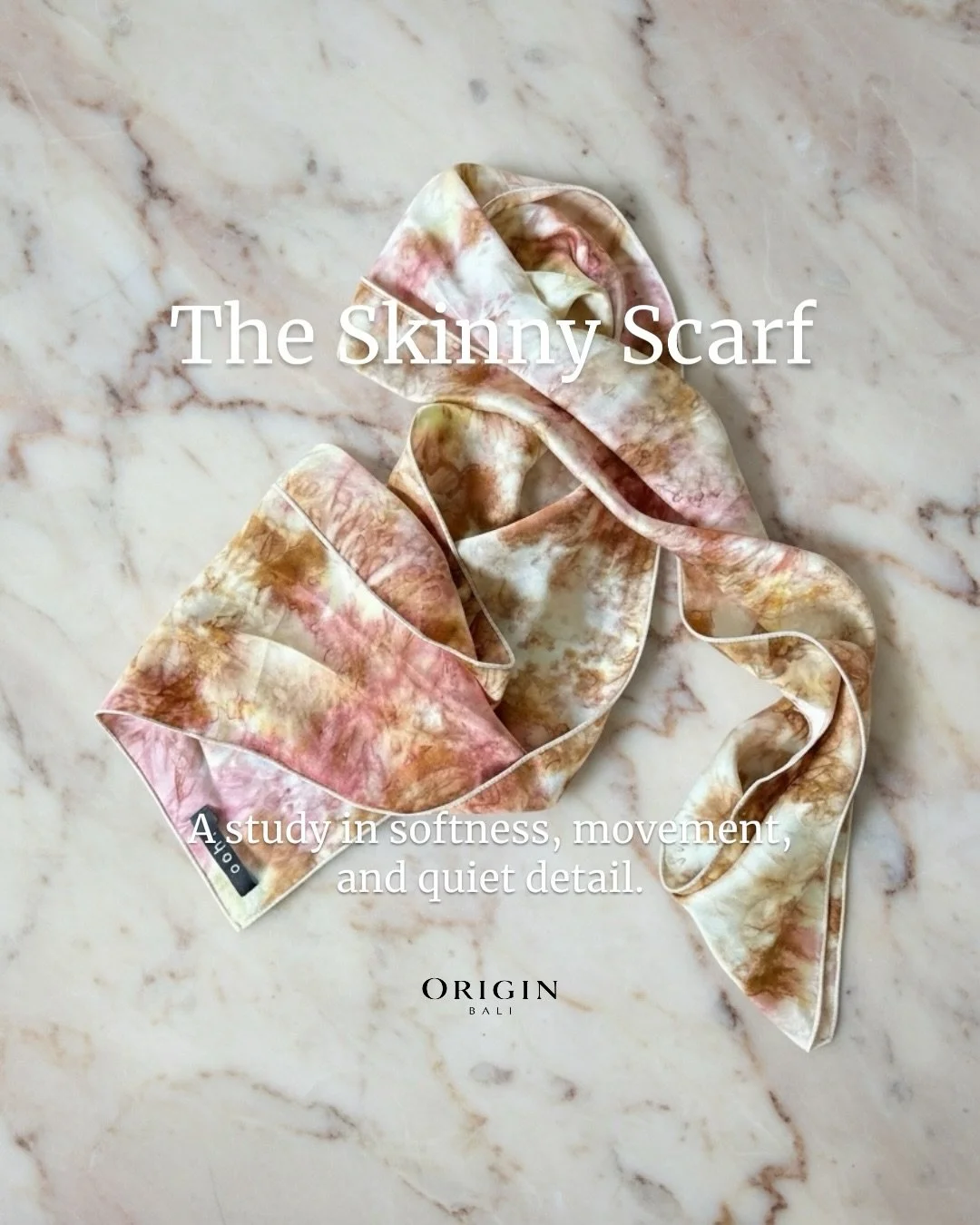 In stillness, everything reveals itself.

A study in softness, movement, and quiet detail.

Introduced today, without noise.

The Hand-Dyed Unisex Skinny Scarf.
 

#WearableArt
#EffortlessLuxury
#ElevatedEssentials
#OriginBali
#originofhearts