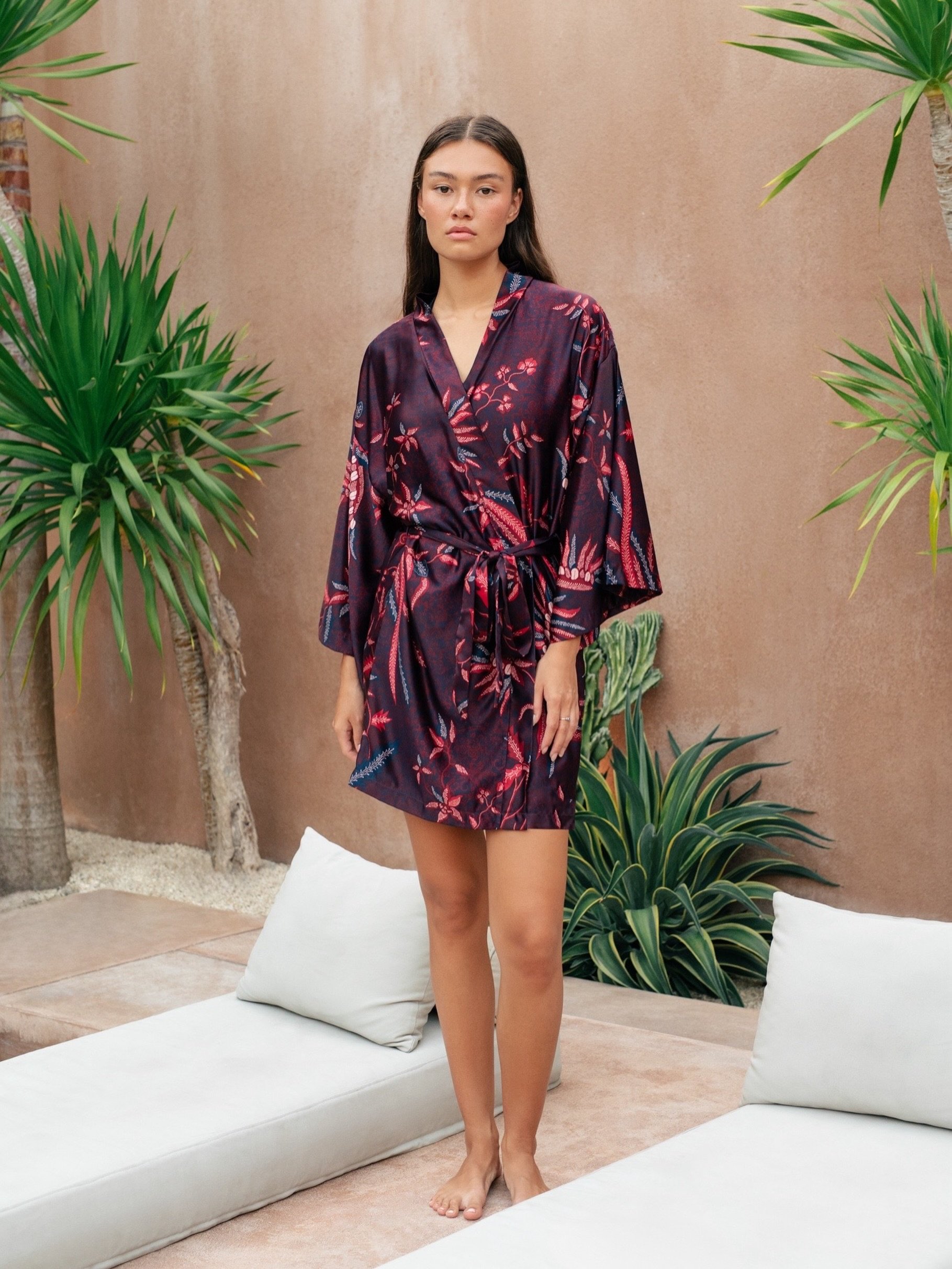 Slow mornings, soft light, and the Mariko robe wrapped around you.
Designed to bring a touch of Bali into your everyday rituals - effortless, feminine, and endlessly comfortable.

#originofhearts #marikorobe #luxeloungewear #kimonorobe #madeinbali