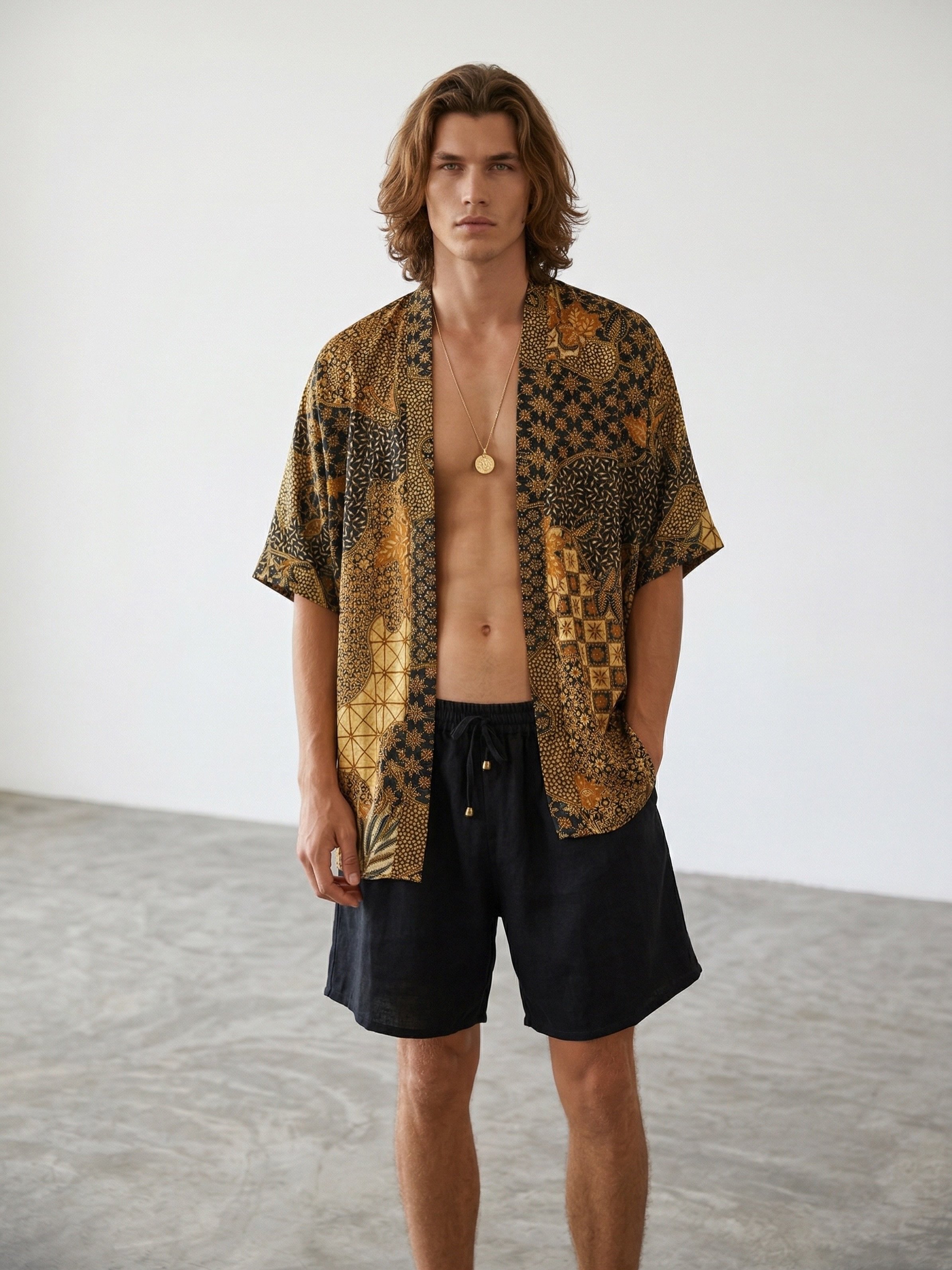 AUMI Kimono Shirt &times; MAMBA Linen Shorts

Where timeless craft meets effortless summer.

The AUMI kimono shirt pairs traditional-inspired artistry with a relaxed silhouette, while our MAMBA linen shorts keep things cool, breathable, and endlessly