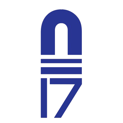 Stylized digital illustration featuring a large number 7 with red accents against a dark blue background.