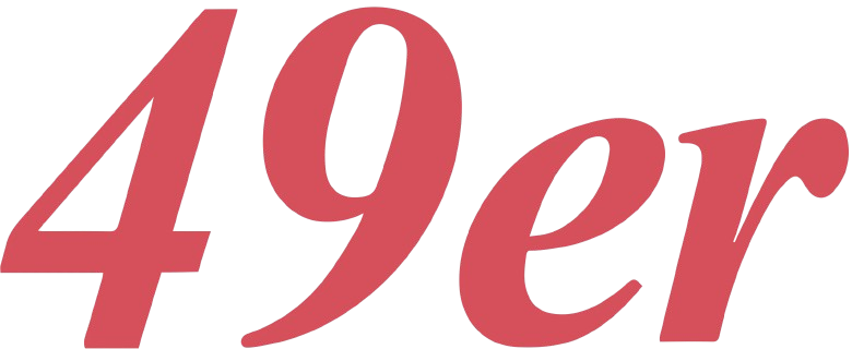 Text in large pink font displaying '49er'.