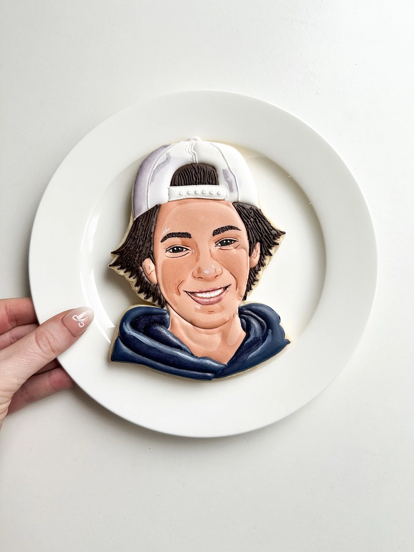 The horrifying stages of a nephew portrait 😅 

Cookie-ing the face of someone you know well will challenge every part of your sanity and leave you questioning where a nose actually goes but it was all he asked for so HBD @camanas31 🫶🏻