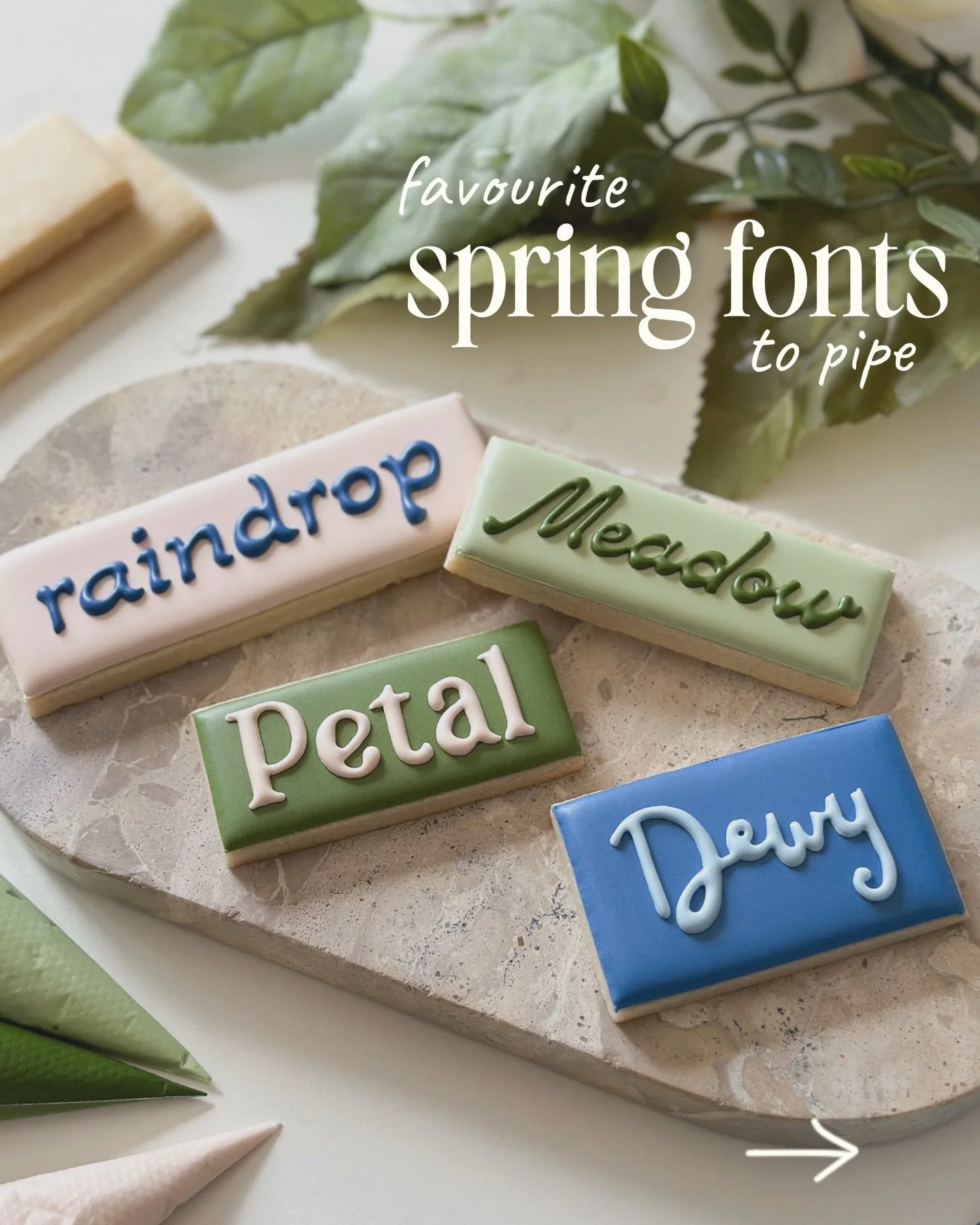 Save these for later! 

Introducing a new little carousel series ✨
We don&rsquo;t gate-keep here so I&rsquo;m collecting and sharing some of my favourite fonts to pipe, starting with these soft spring styles.

Easy to adapt, fun to practice, and perf