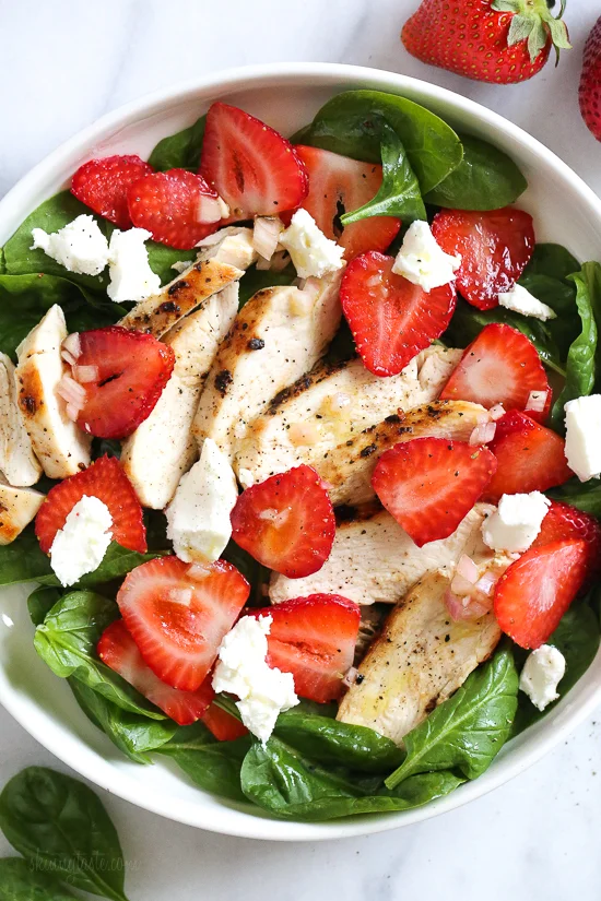 Chicken, Spinach & Strawberry Salad