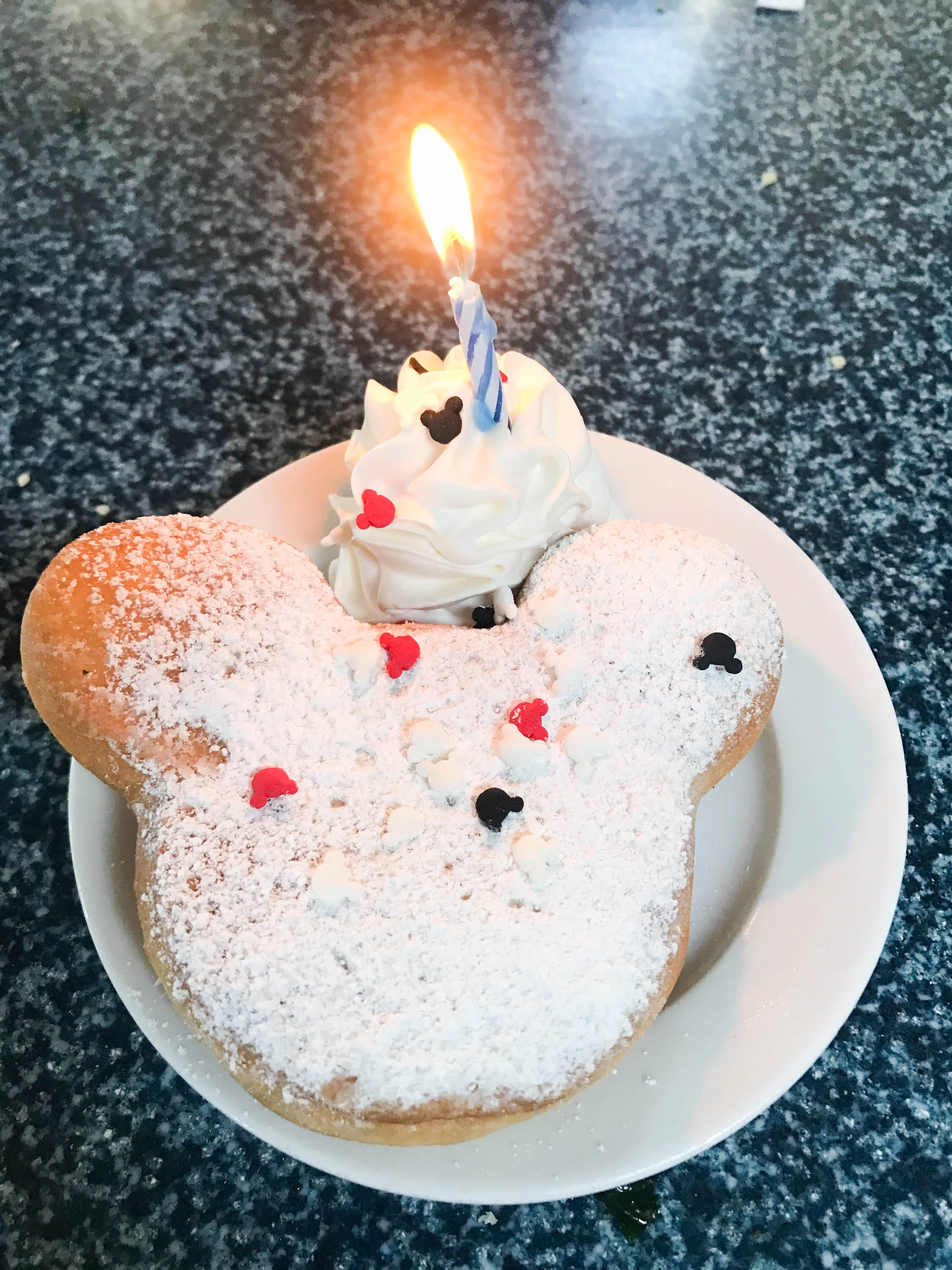 cafe orleans - complimentary birthday beignet