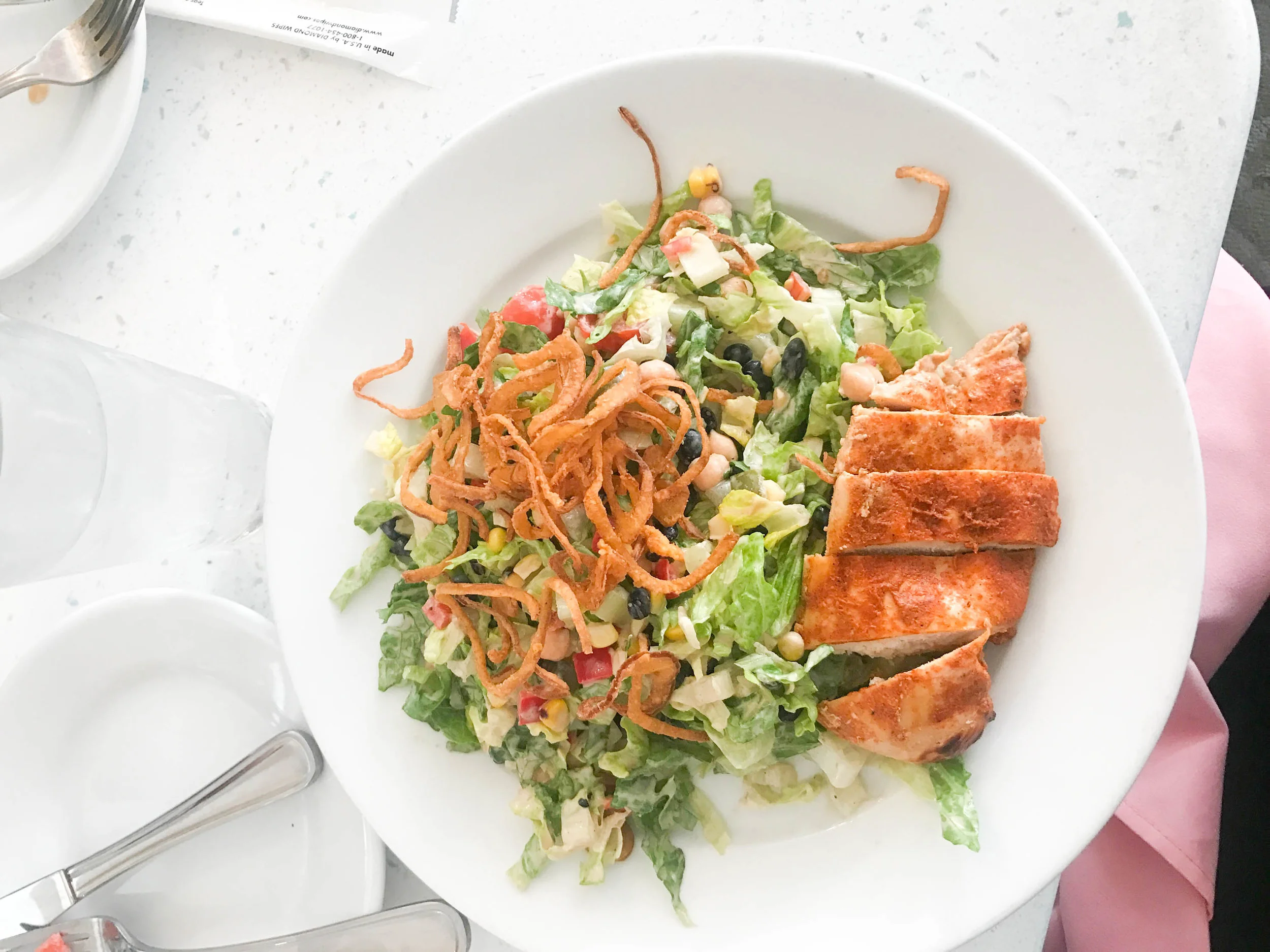 river bell terrace - chopped salad with chicken