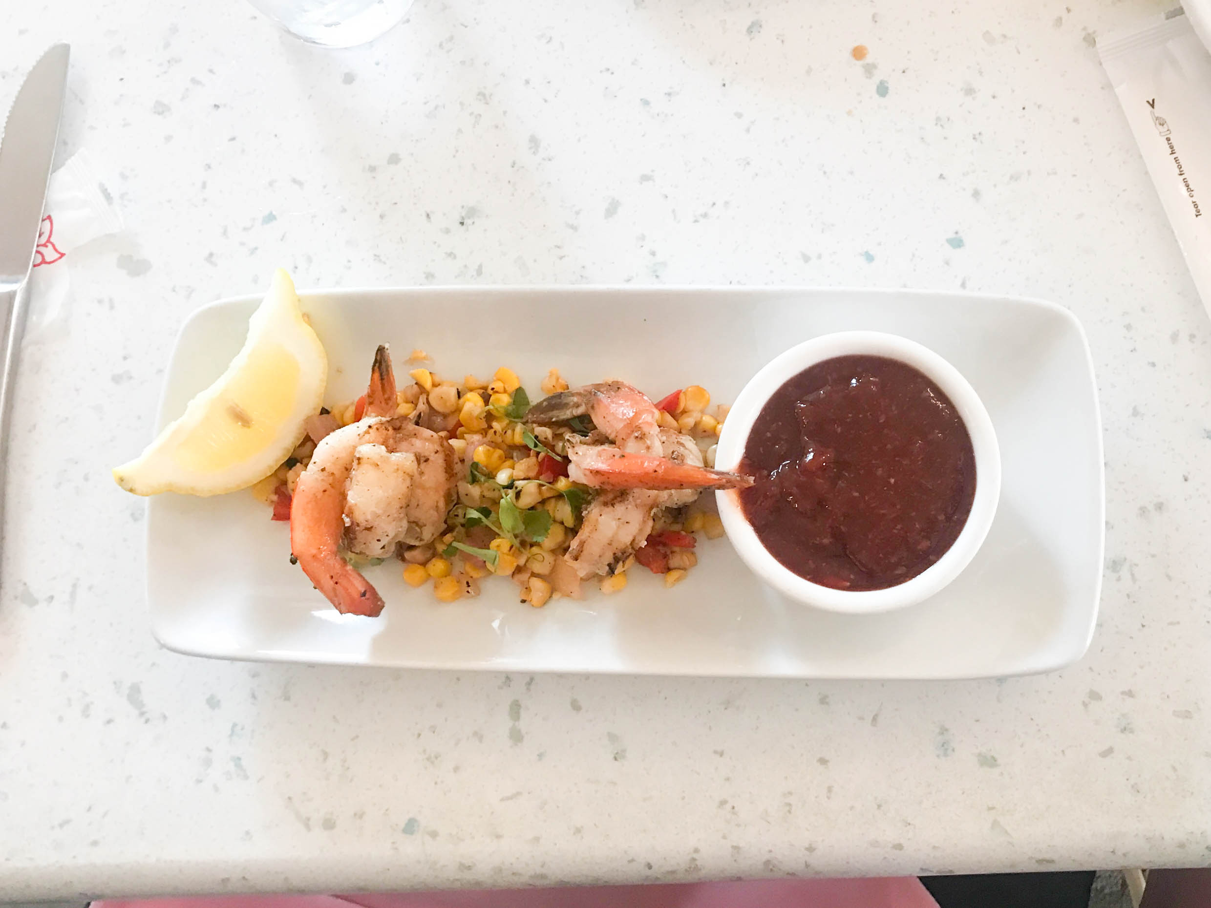 river bell terrace - shrimp appetizer 