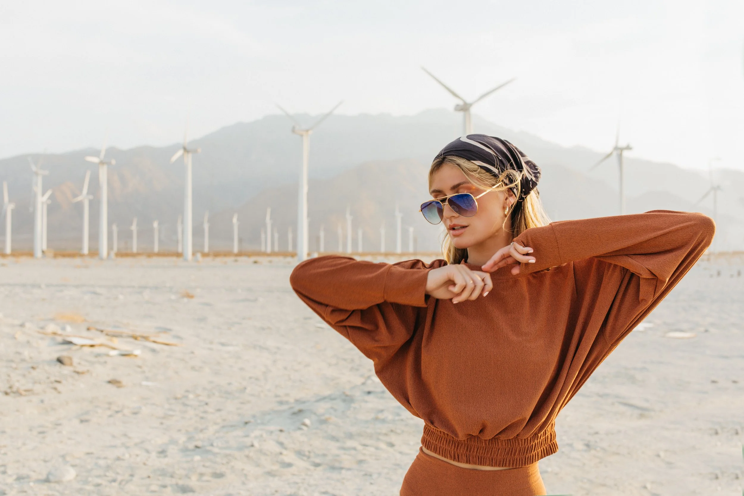 Windmills in the desert