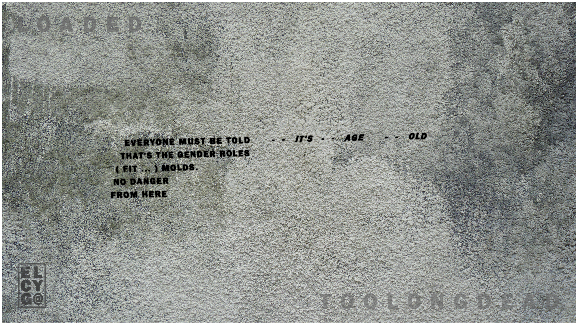 LOADED PISTOL ON A STONE WALL