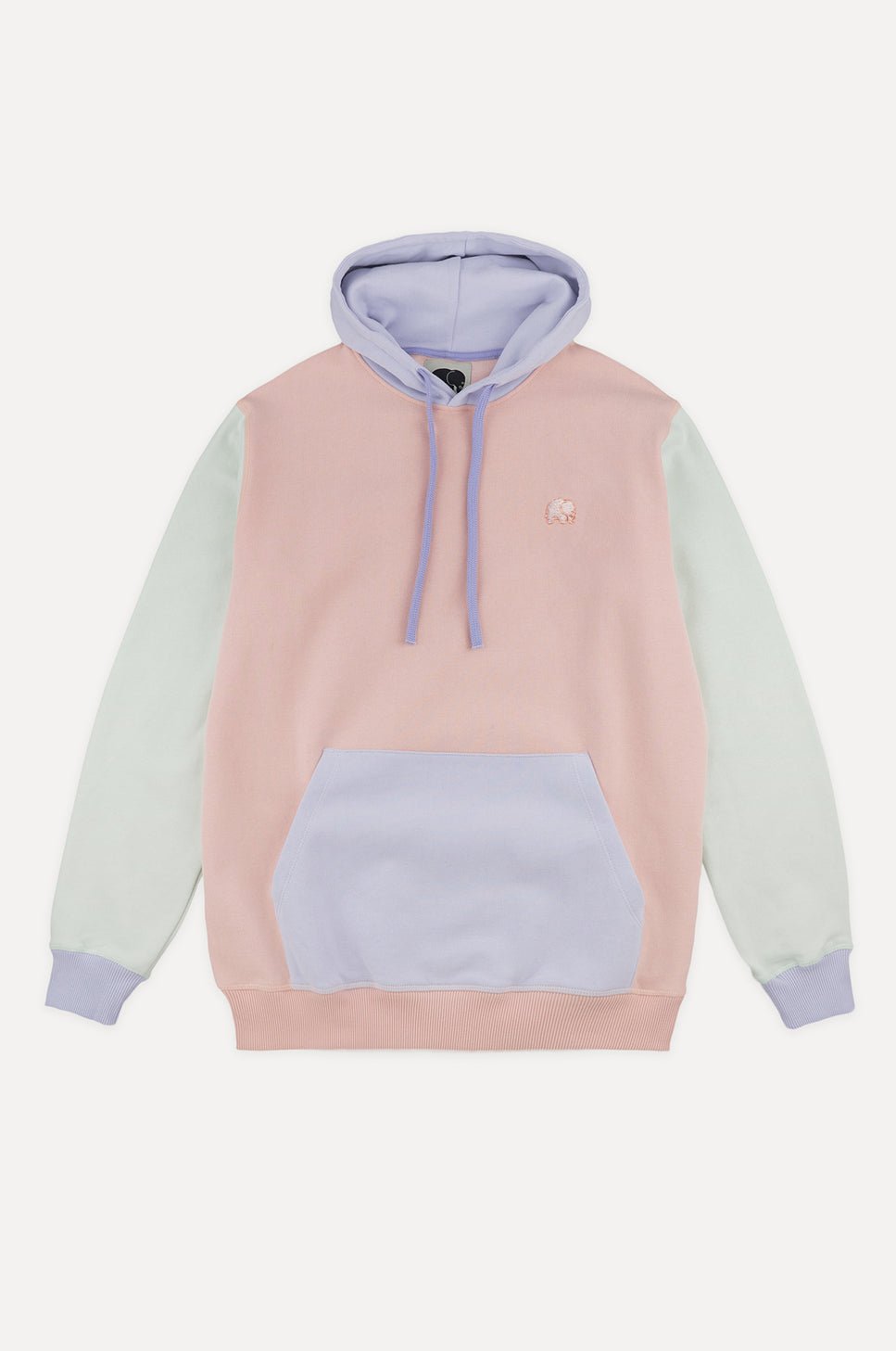pastel colour block hoodie