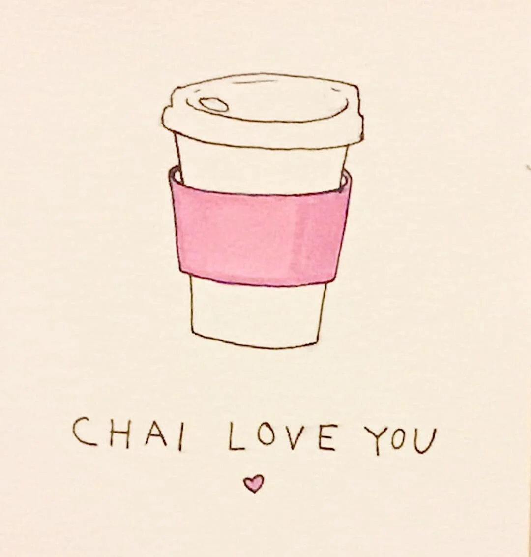 A Valentine&rsquo;s Day card I sent to my lovely friend @isabranas 💌
&bull;
&bull;
&bull;
&bull;
&bull;
&bull;
#starbucks #cup #coffeecup #chai #chaitea #chailovers #valentinesday #valentine #vday #wishcard #card #diy #instart #art #drawing #sketchi
