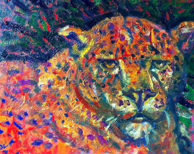 Leopard Stare-down