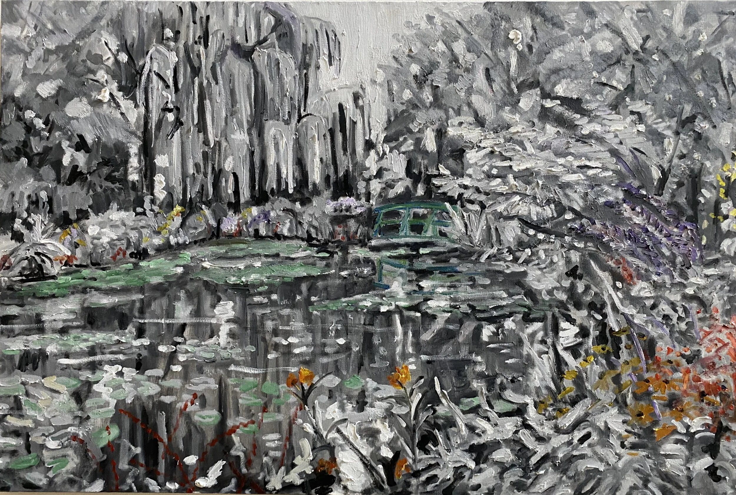 Monet's Garden Colorized