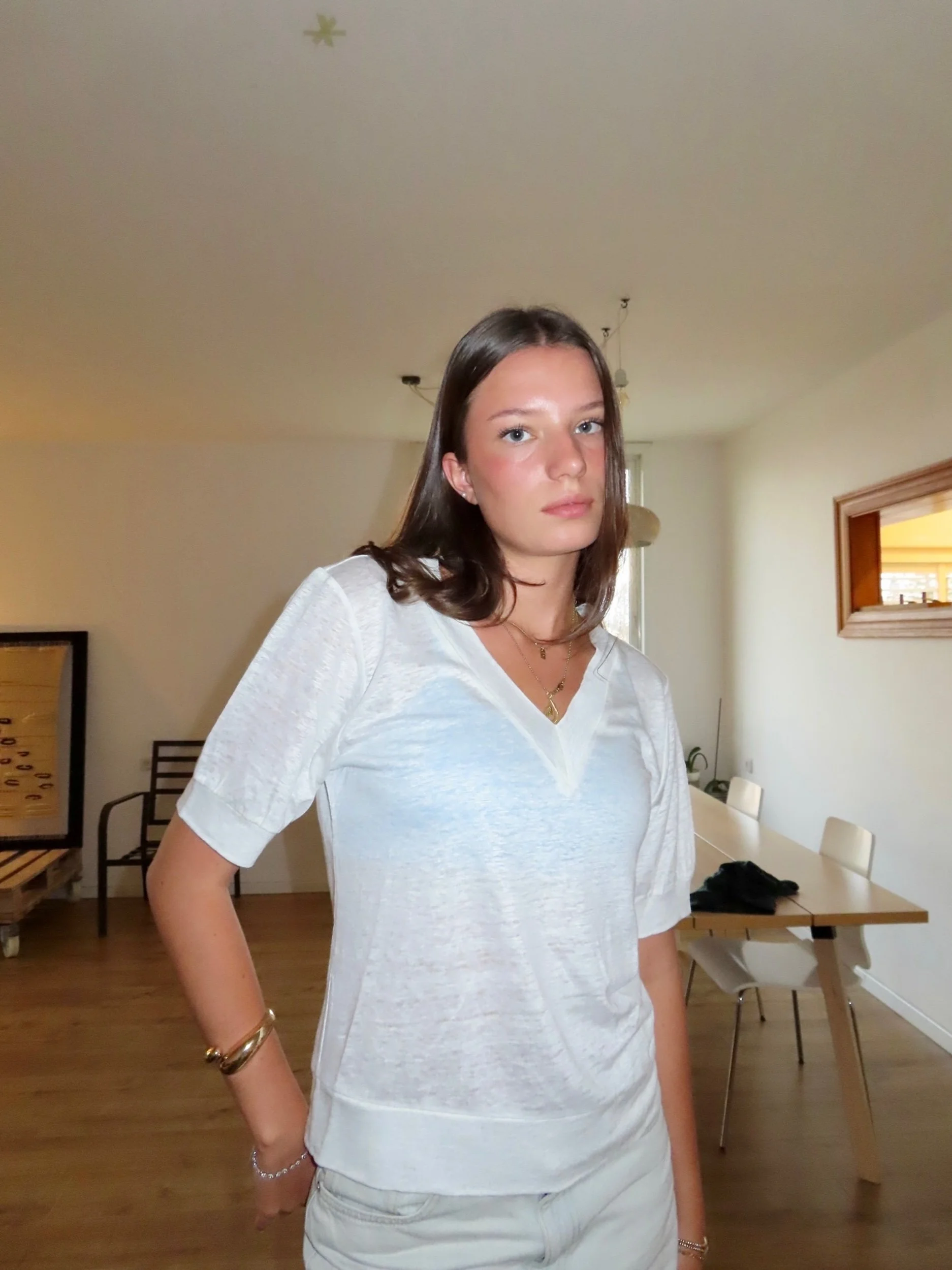 Shop White Linen Top