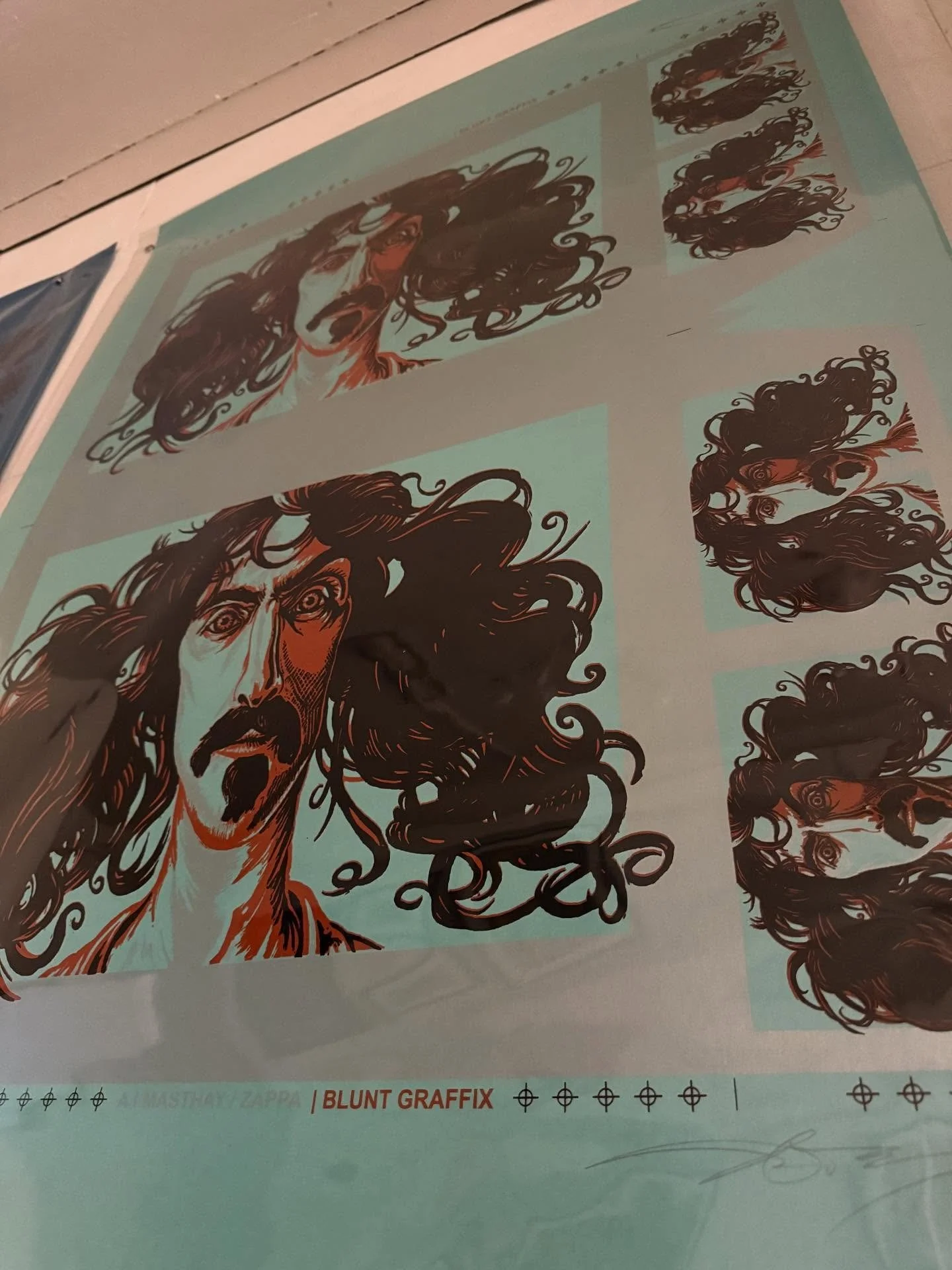 Great googly moogly! Pulling out some archive gems for this Saturday. FZ uncut sheets from the original Blunt Graffix silkscreen run, only a handful available. See you soon #ajmasthay #masthaystudios