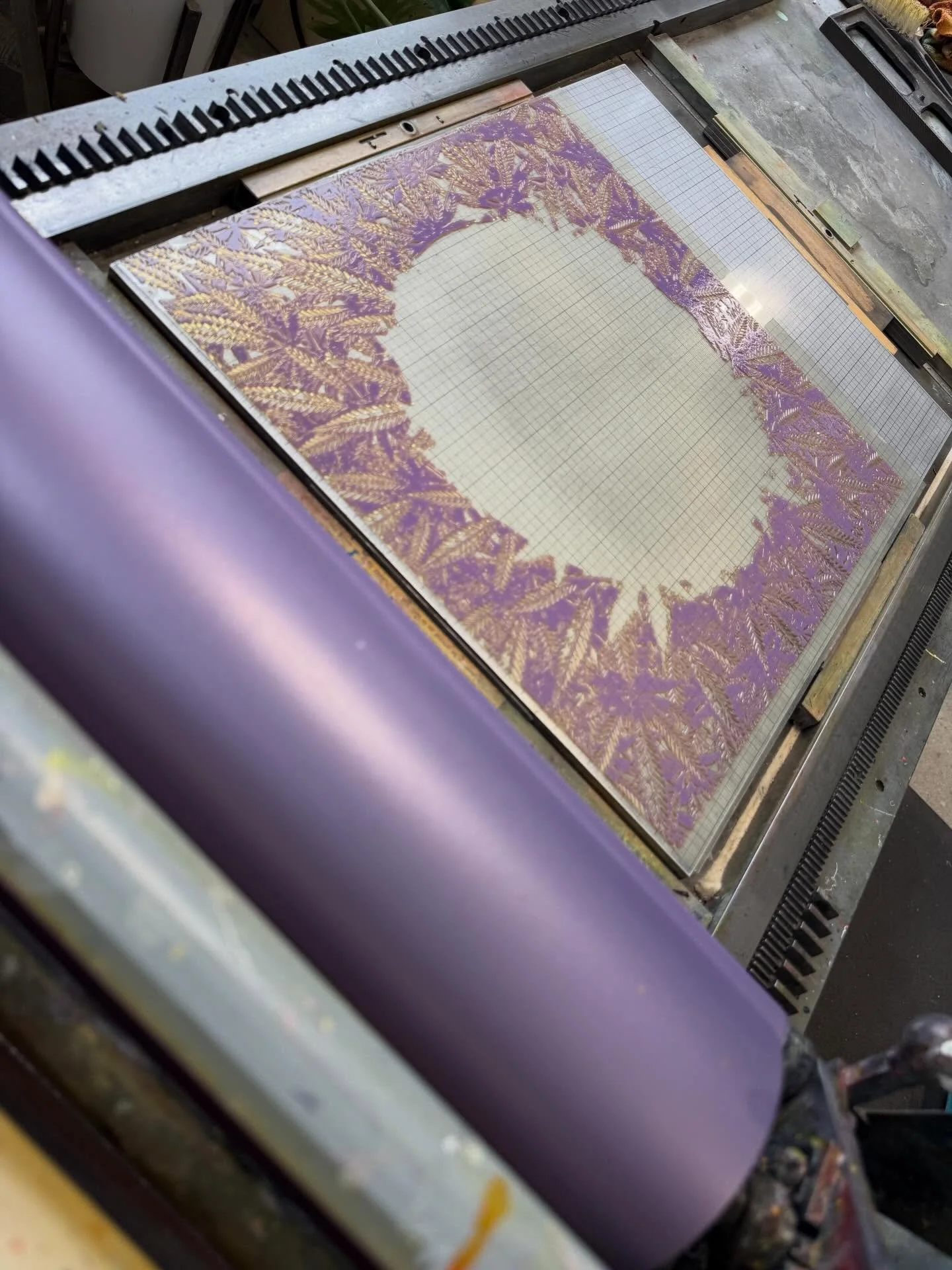 Currently on press&hellip; 🌳🌳🌳#ajmasthay #masthaystudios #printmaking #artist #letitgrow