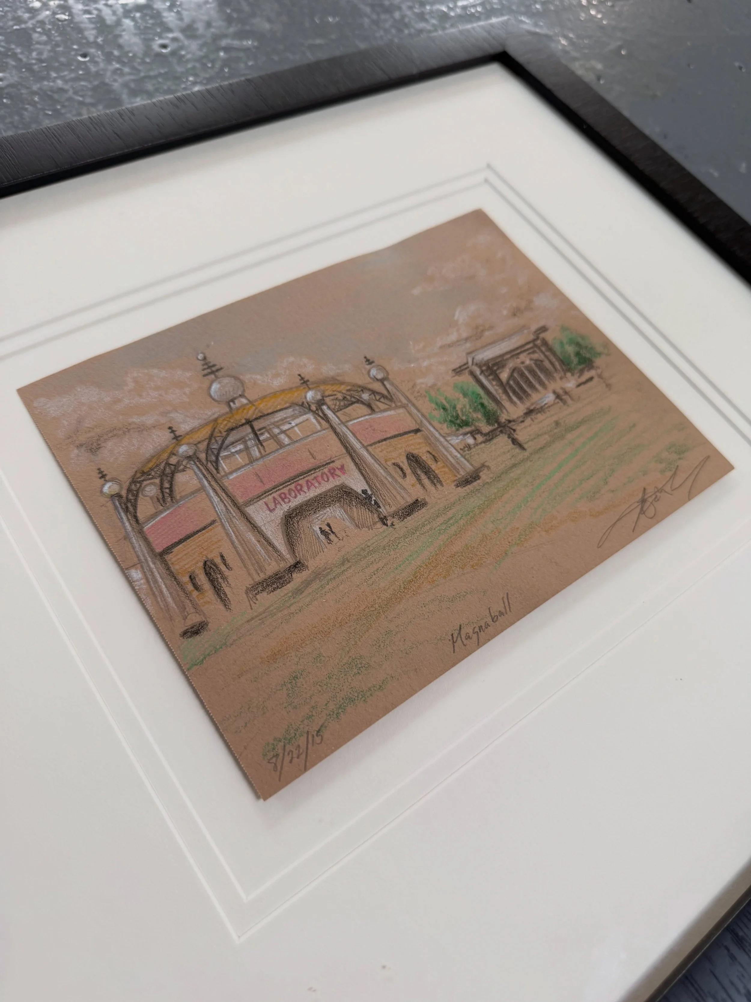 Always a little sad when these special pieces go out the door but I know it&rsquo;s going to a good home. &ldquo;Magnaball Laboratory&rdquo; original drawing I made while sitting in a concert field at Watkins Glen back in 2015. Archive requests are s