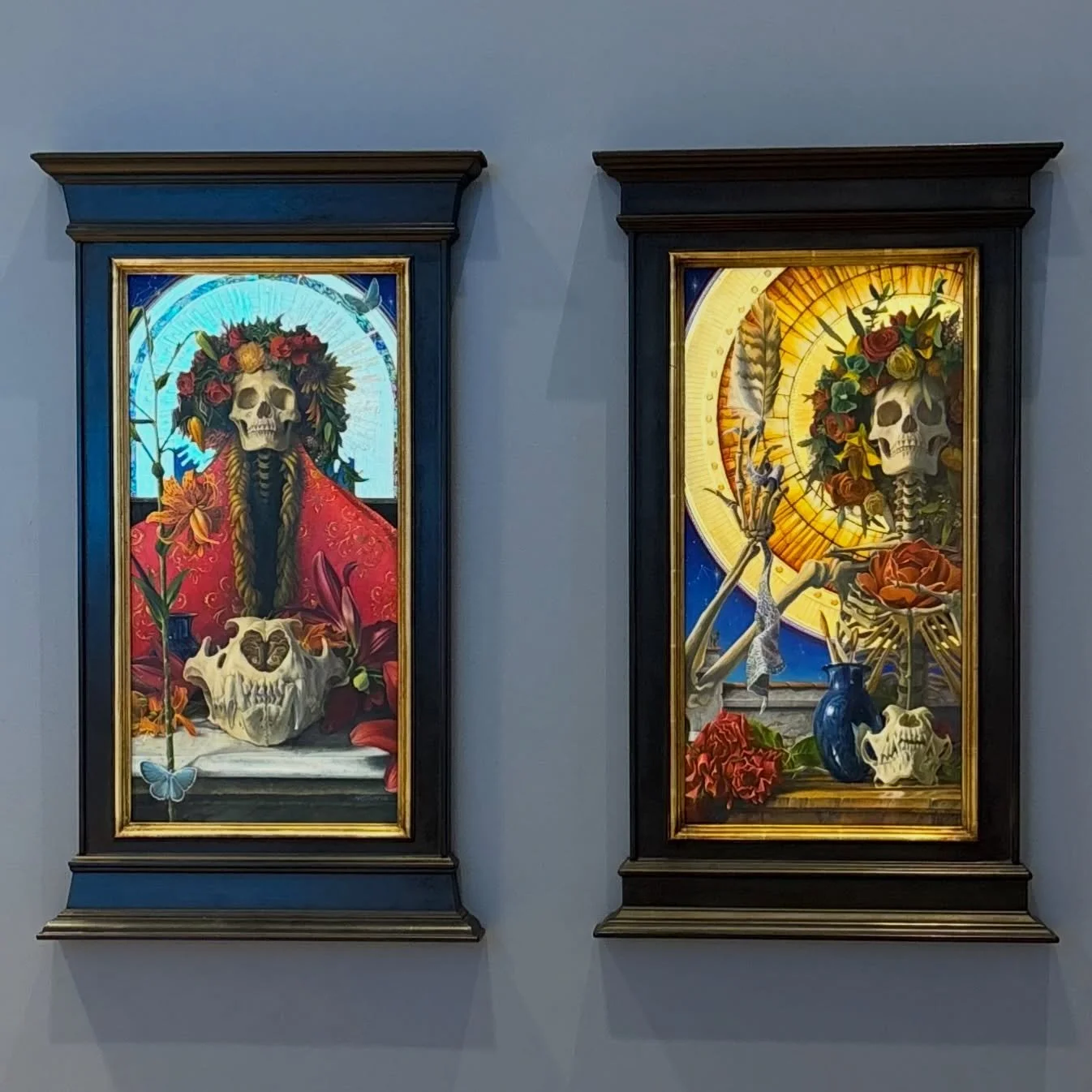 Proud artist moment, I&rsquo;ve been asked to keep my two egg tempera paintings &ldquo;Leo&rdquo; and &ldquo;Libra&rdquo; on view at the Mattatuck Museum past the poster exhibition through mid November. I&rsquo;m incredibly grateful 🙏 #ajmasthay #ma