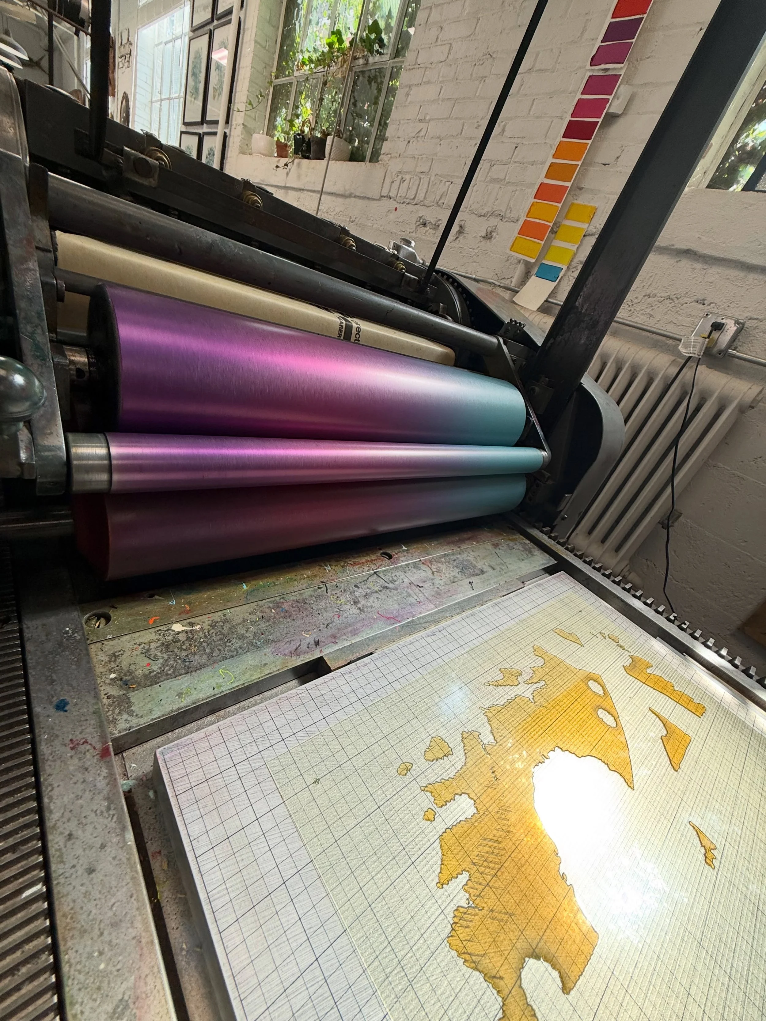 Gradient proofing, super tasty #ajmasthay #masthaystudios #printmaking