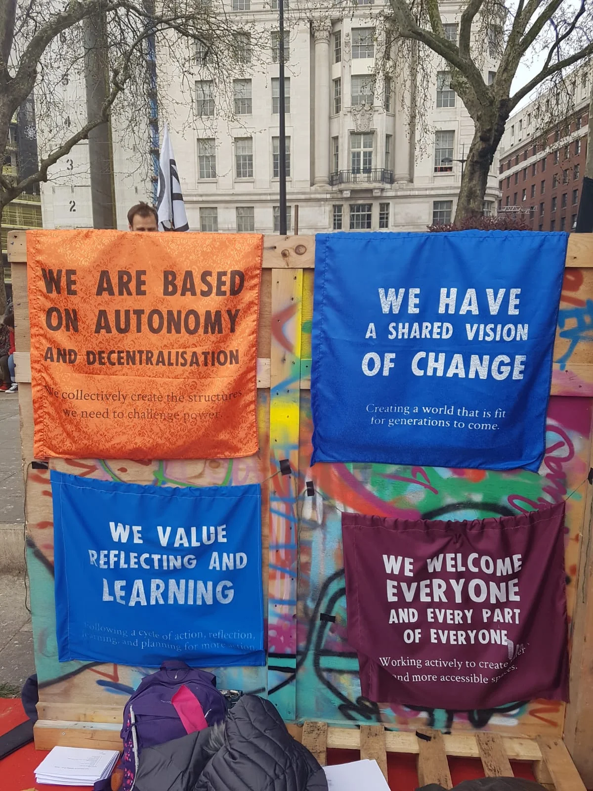 Banners at Parliament Square