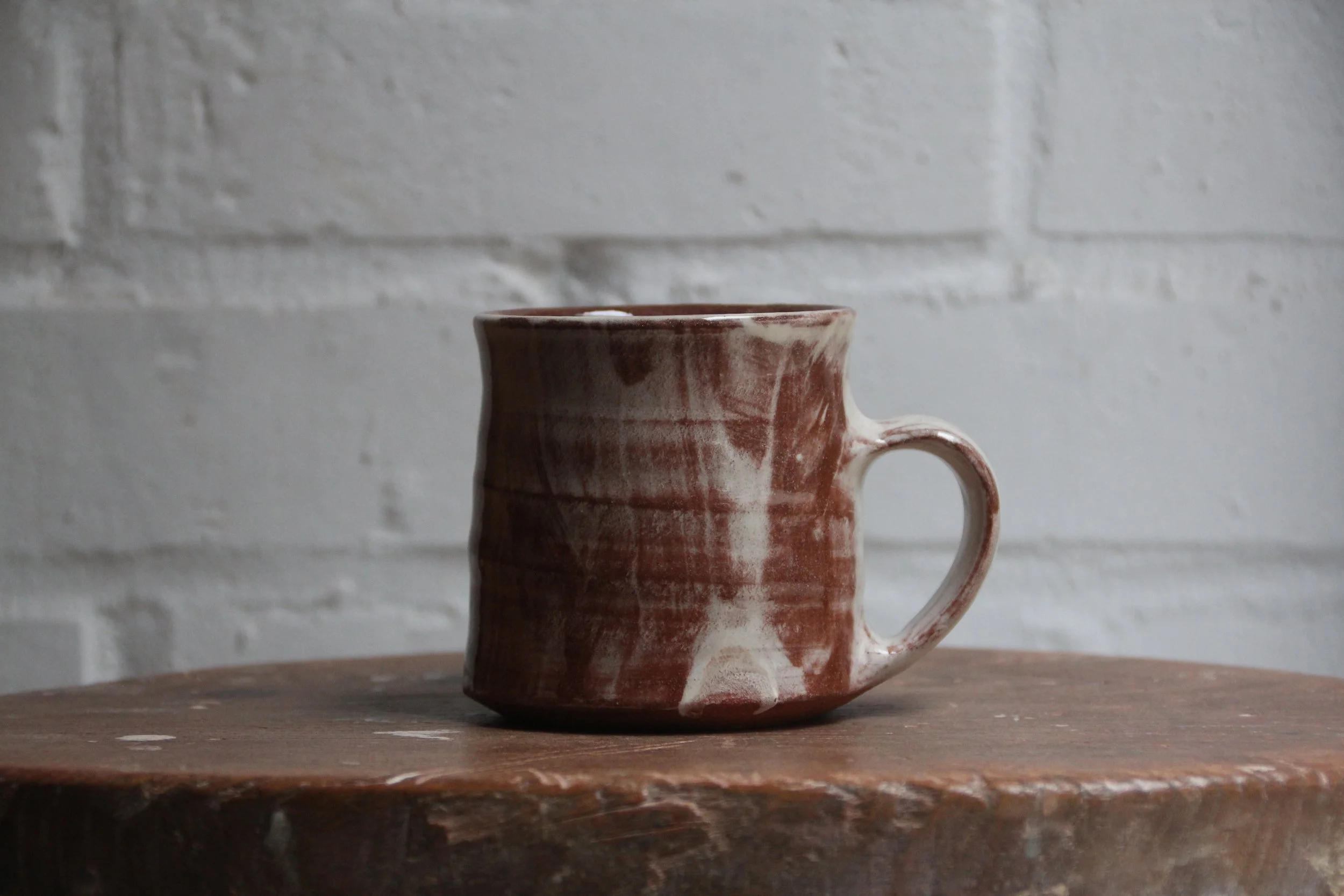 Lily Pearmain Stripe Jug | Peat/Terracotta
