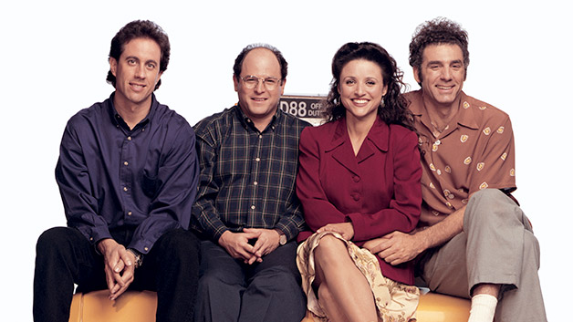 Small screen heaven: The Seinfeld cast, from left, Jerry Seinfeld, Jason Alexander, Julia Louis-Dreyfus, and Michael Richards