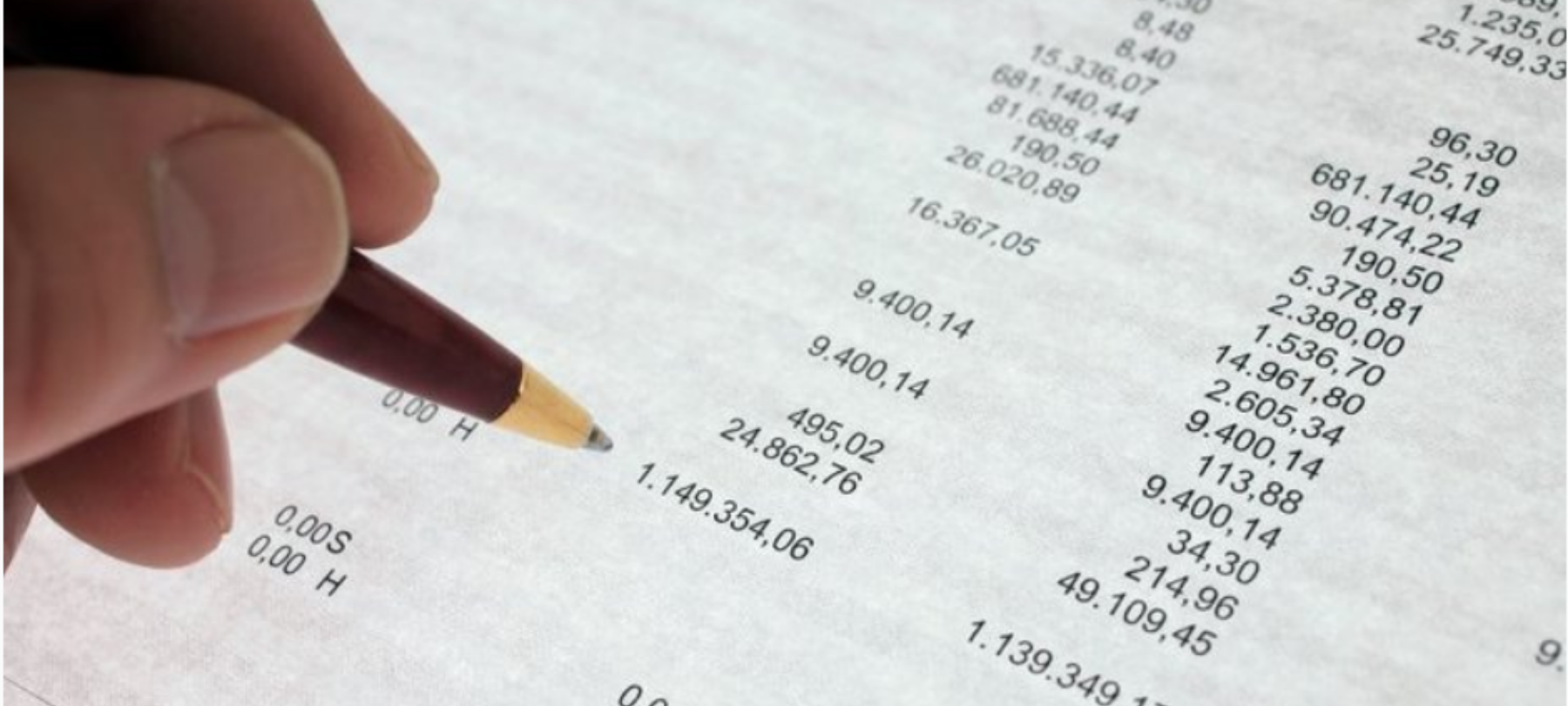 Photo of person reviewing expenses