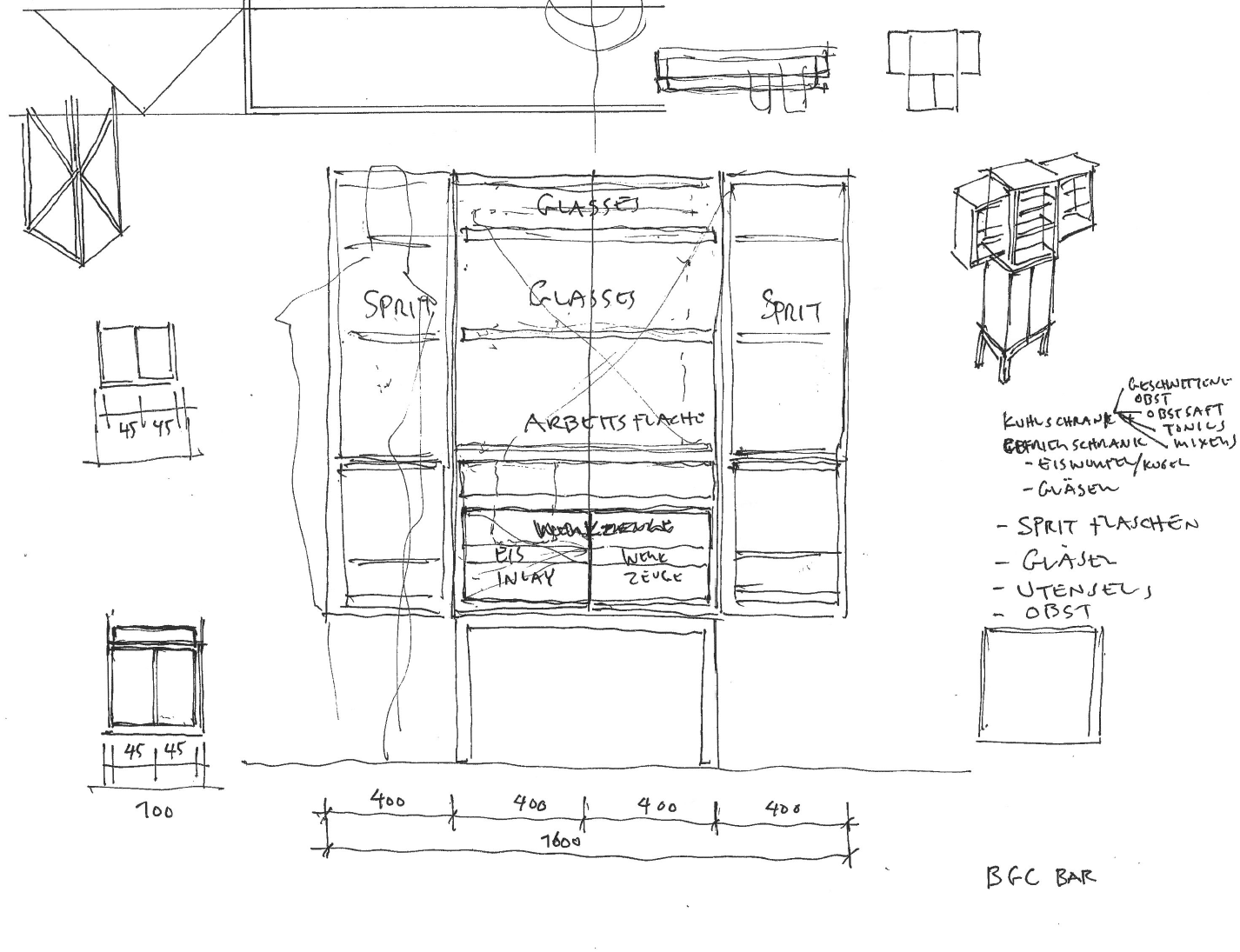 Client request for a bar for his Chalet