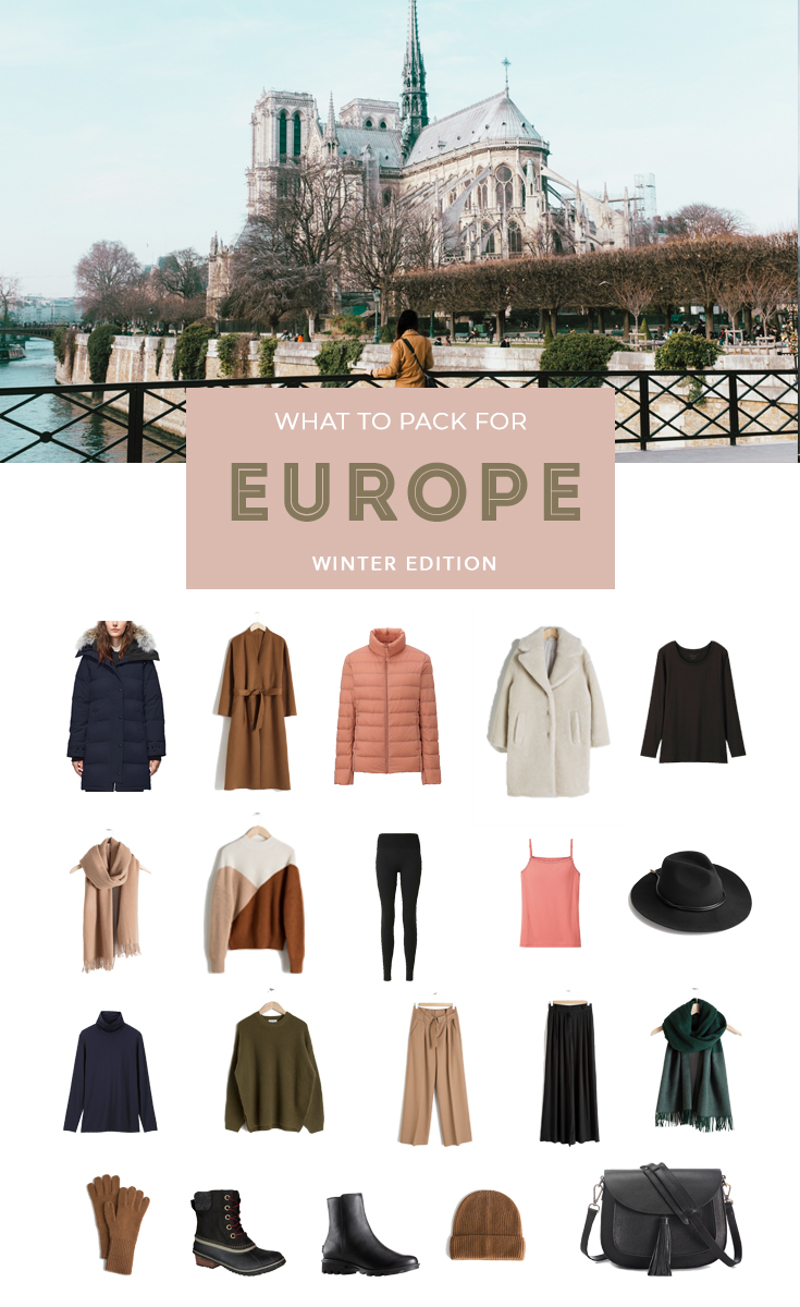 What to Pack for Winter in Europe to stay warm, stylish, and fit everything in a carry on  #PackingList #Packing #PackingTips #PackingHacks #PackingforEurope #Packingforwinter #carryononly