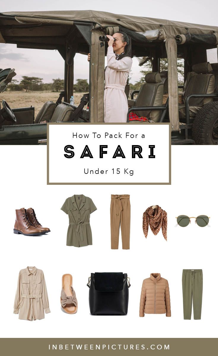 Wondering what to wear for an African Safari trip? Here's my complete guide on what to pack for a safari - All under 15 Kg #Kenya #Tanzania #Safari #PackingList #Africa