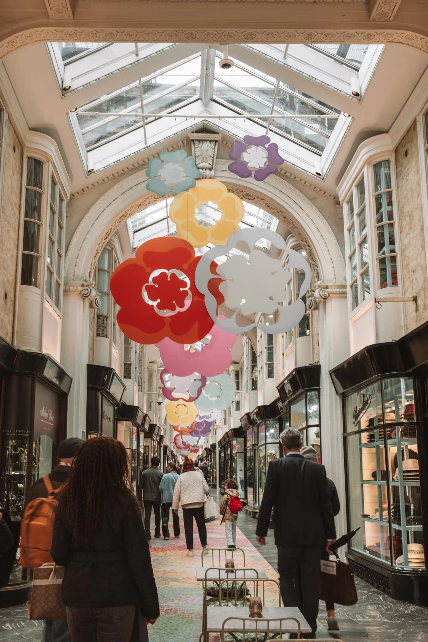 Shopping in London arcade 