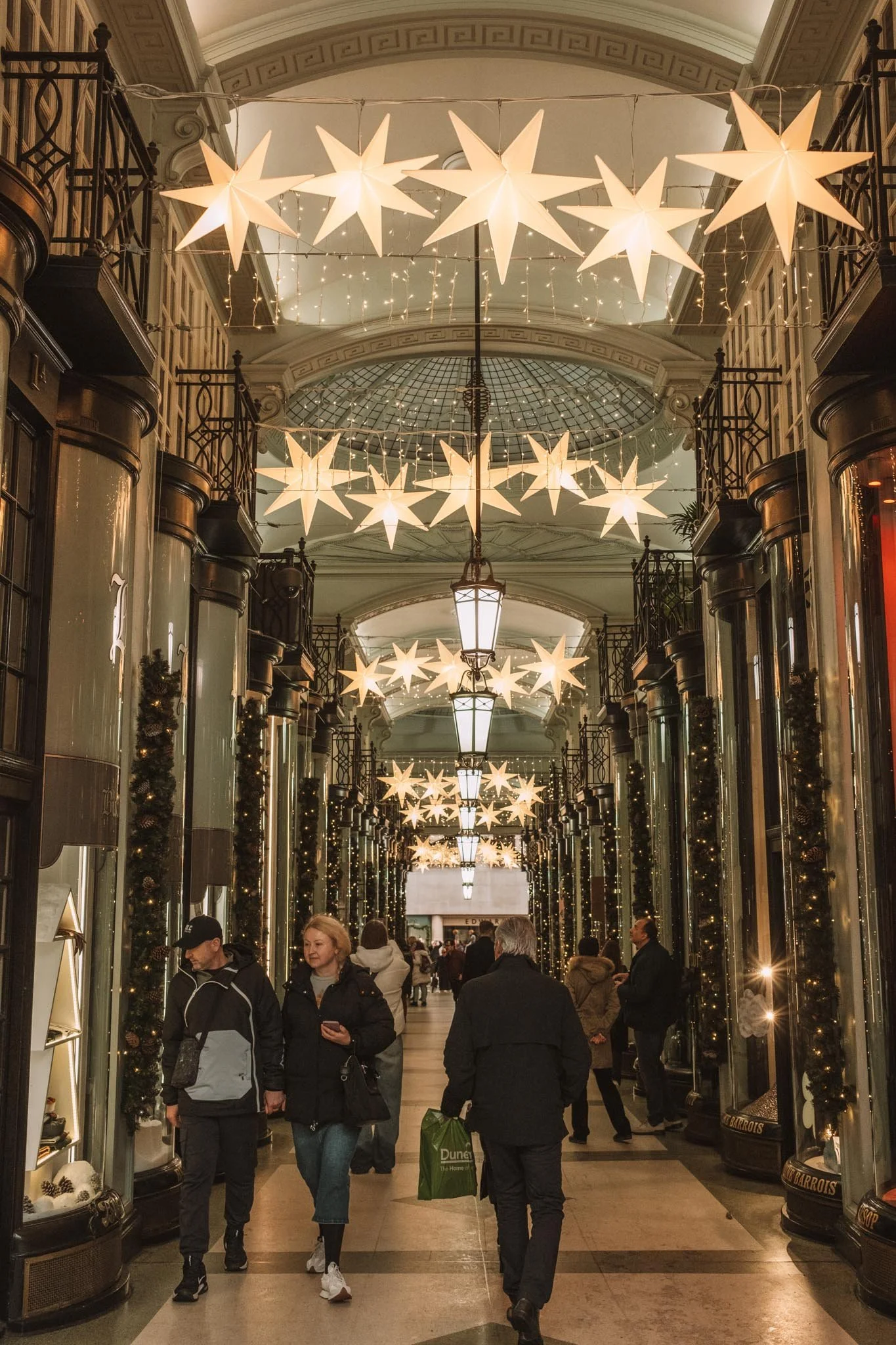 Shopping in London arcade 
