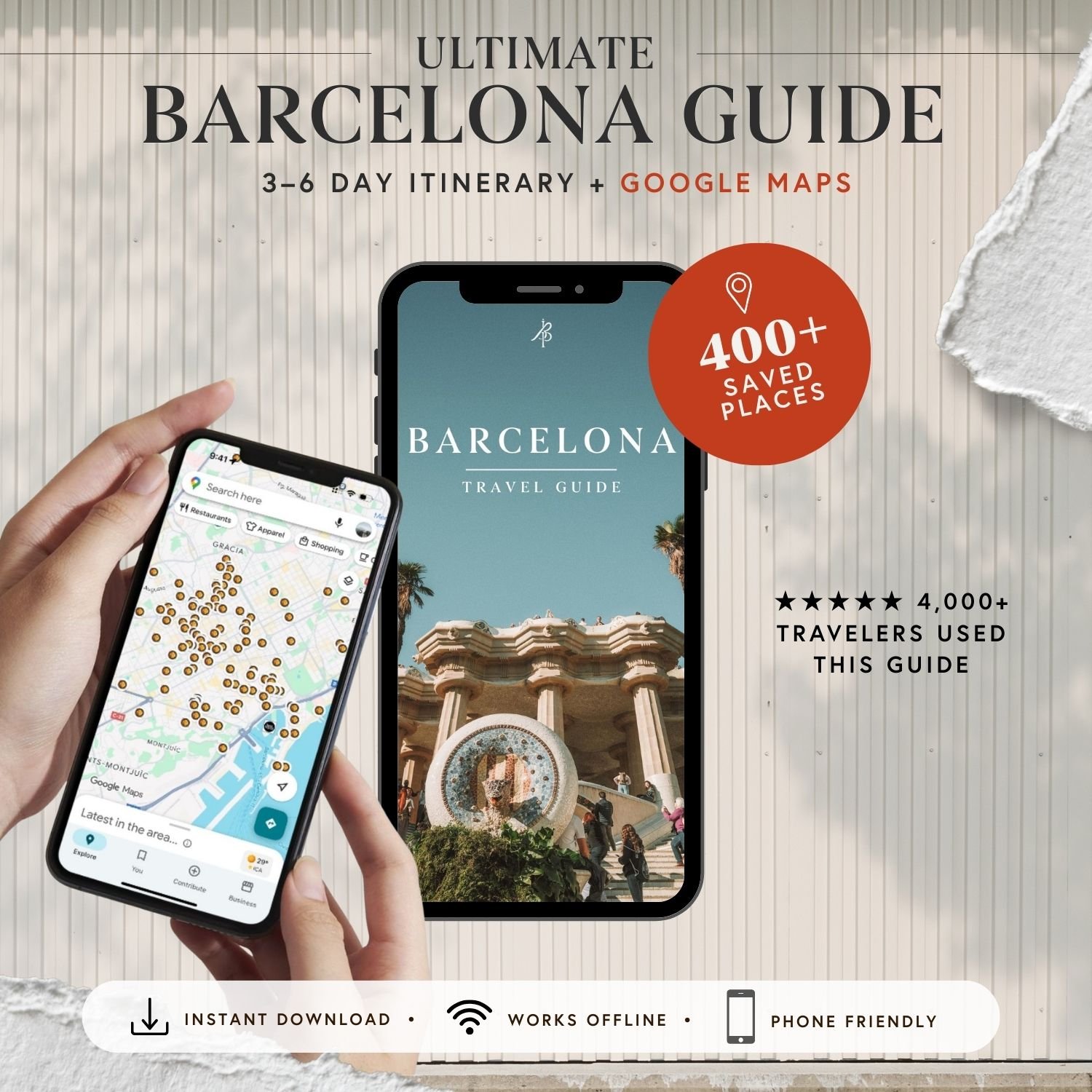 Barcelona travel guide with saved maps curated by a Barcelona local