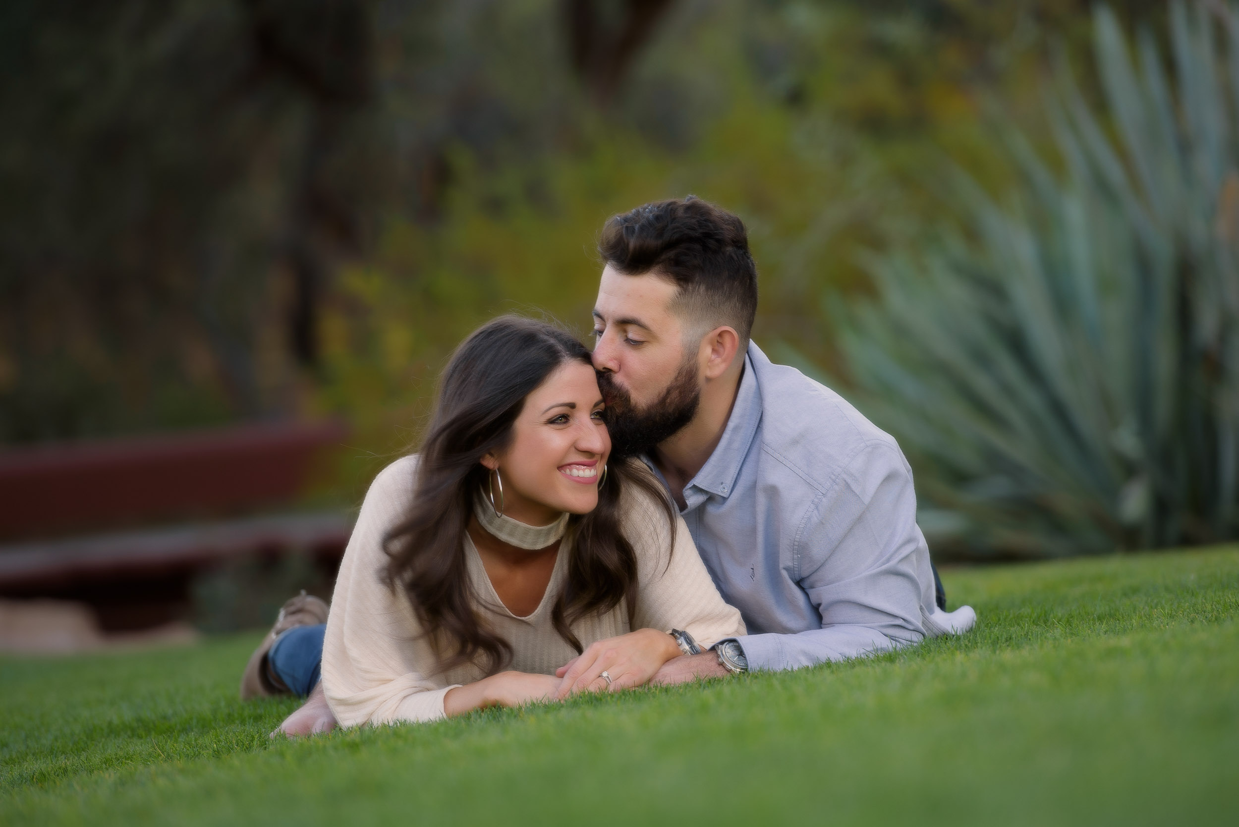 Arizona Mesa Photography enagagement dc ranch natural fun kissing