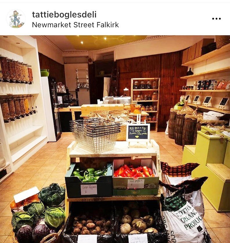 Do you live near Falkirk? Good news: the brand new zero-waste shop @tattieboglesdeli stocks our cheeses 🧀 look at this beautiful shop full of #localproduce supporting the planet by reducing waste!
.
#supportlocalbusiness #zerowaste #stockist #tattie