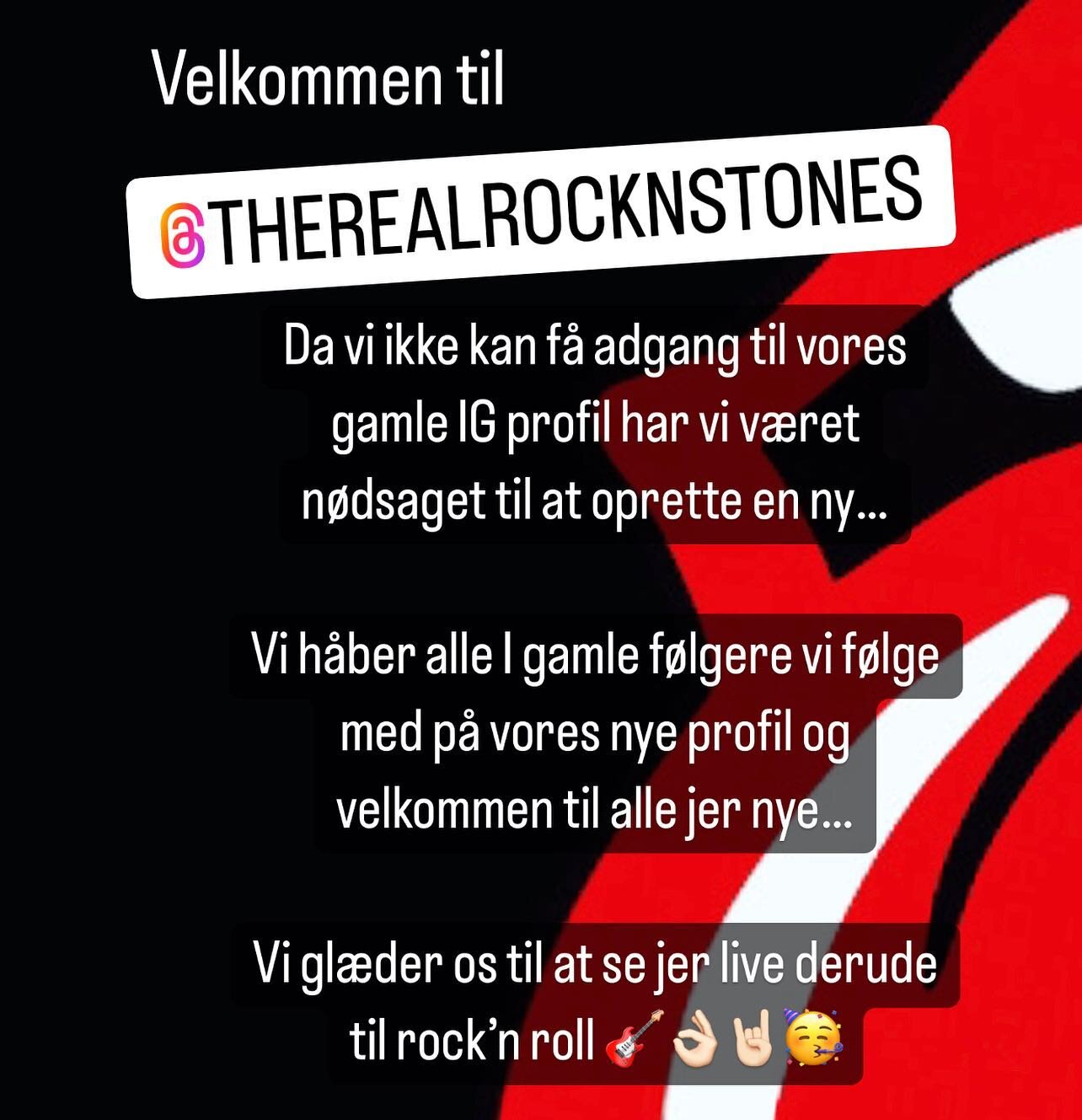 Information: Ny IG profil for Rock N&rsquo; Stones Tribute Bandet, da vi ikke kan f&aring; adgang til vores gamle @rocknstones.dk - vi beklager og h&aring;ber I vil f&oslash;lge med og bakke op om os p&aring; vores nye profil. Tak for forst&aring;els